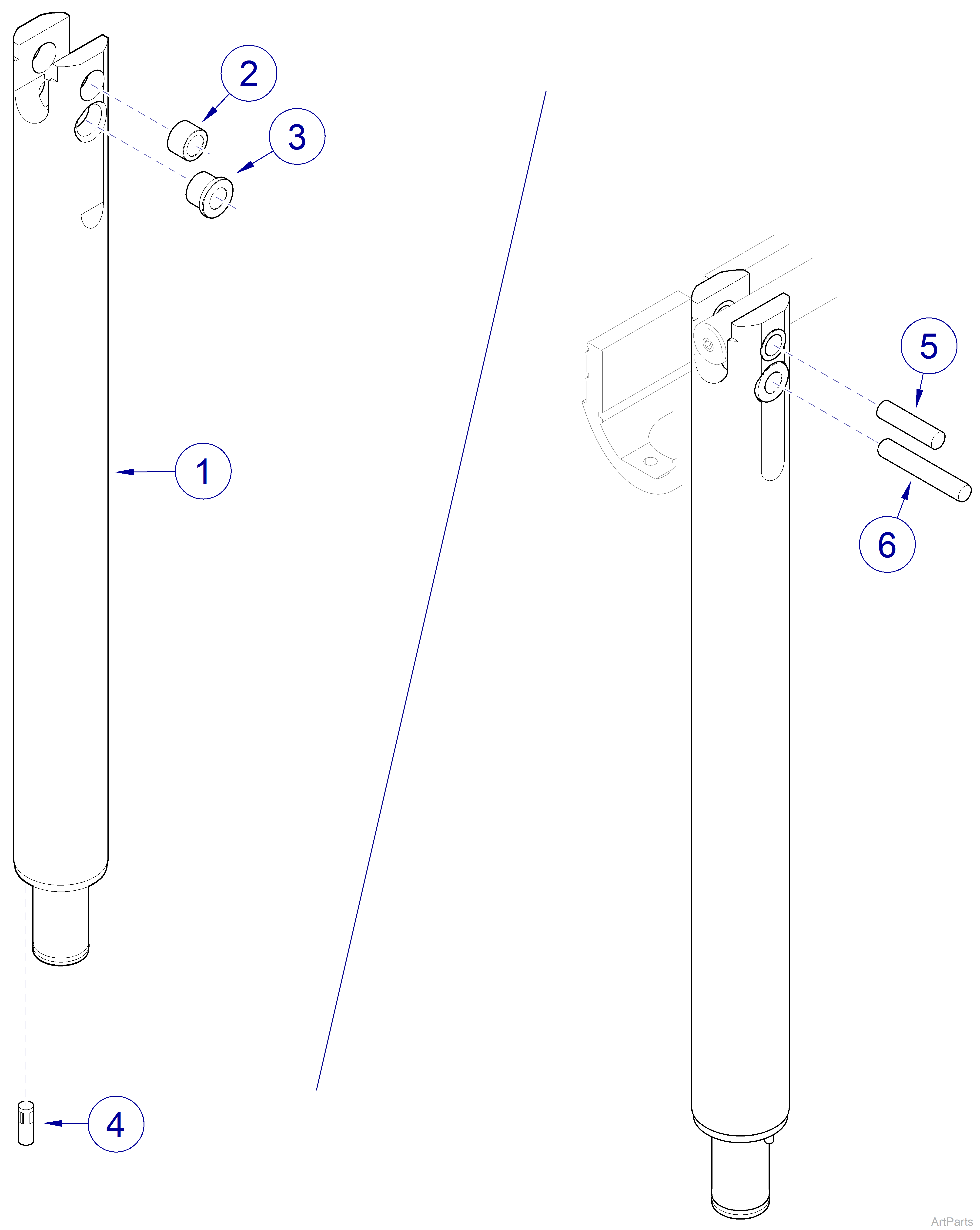 Flex Arm Assembly (029-2722-0x) Lighthead Post 