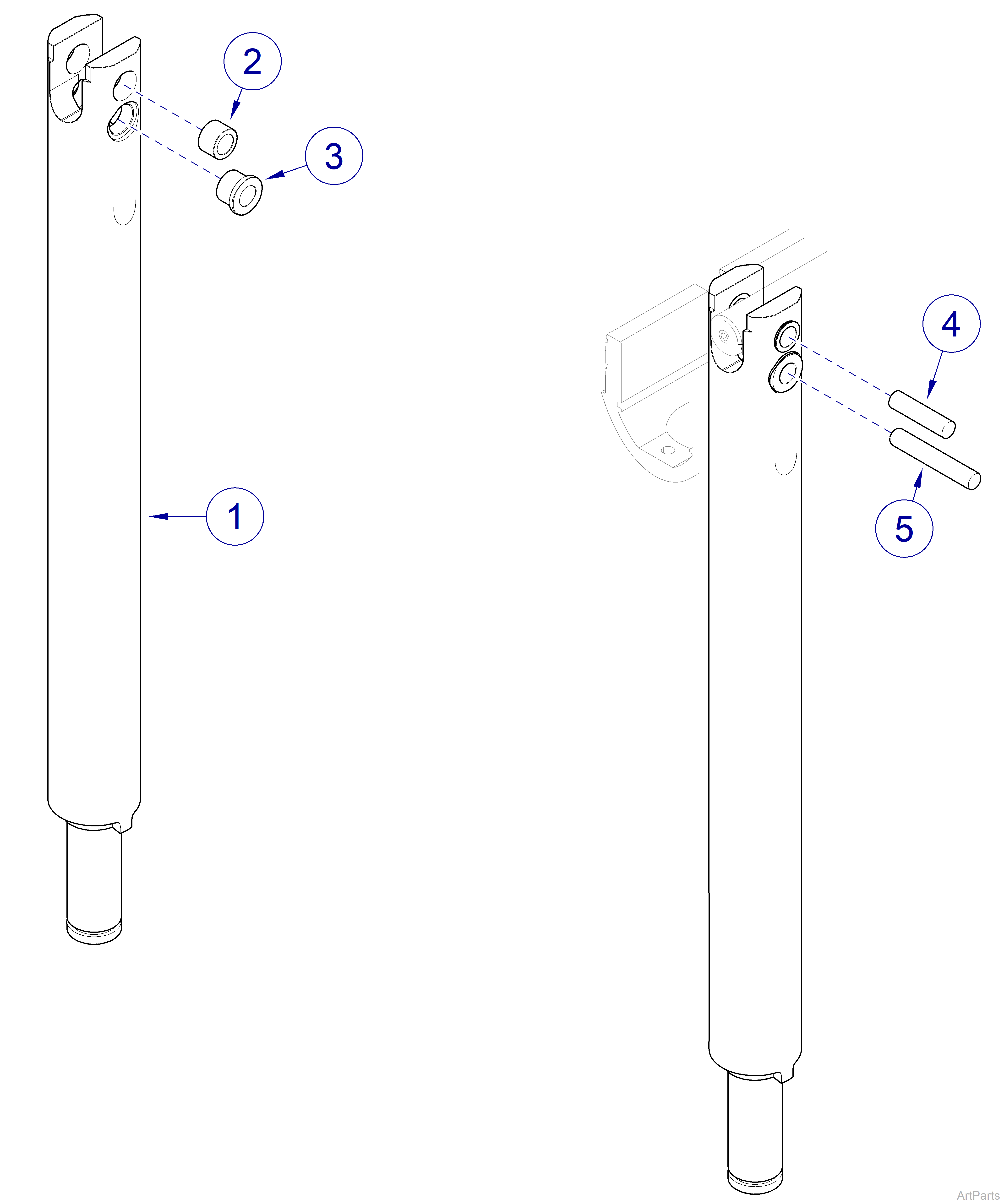 Flex Arm Assembly (029-2722-0x) Lighthead Post 