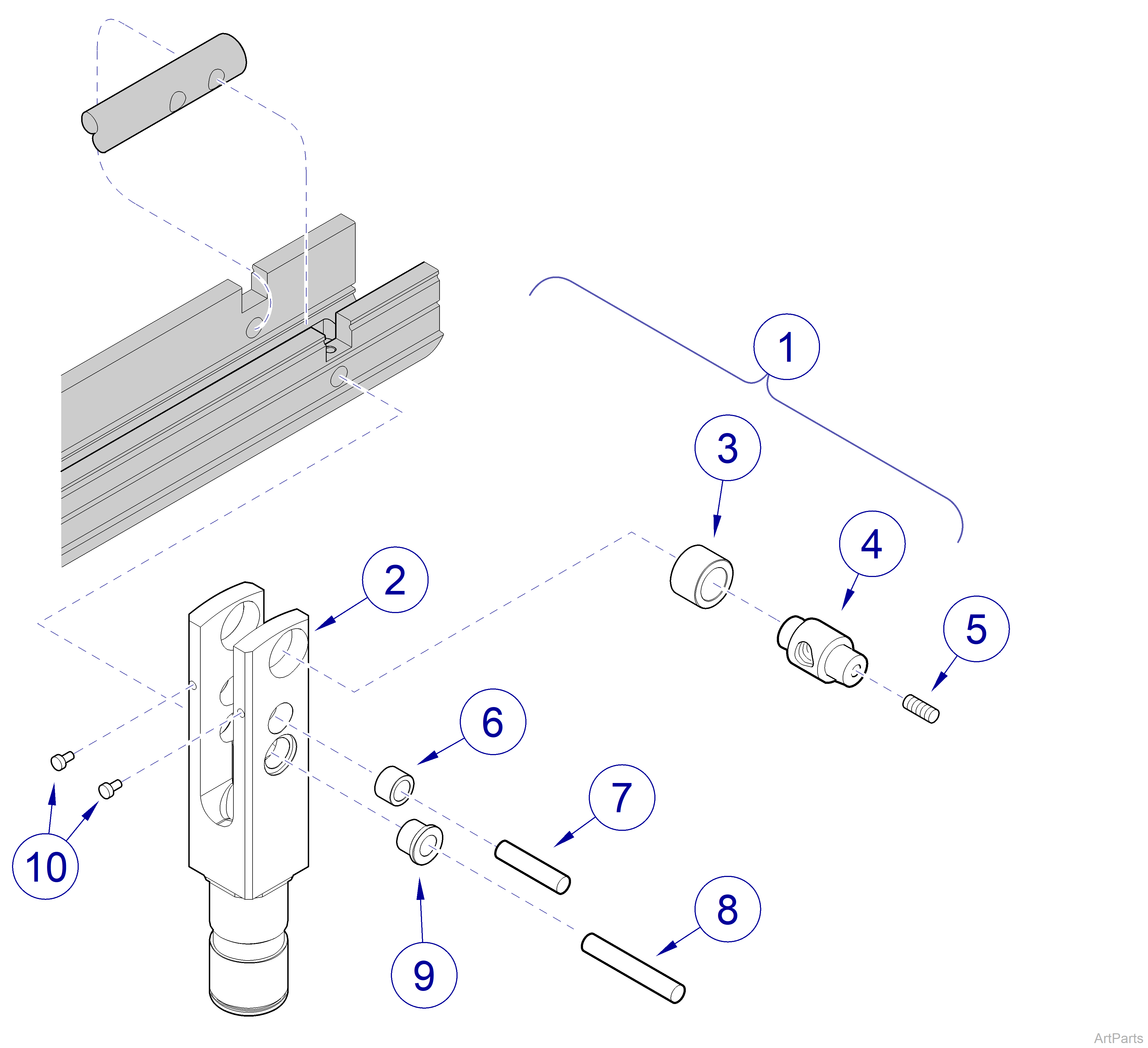 153637 Fixed Arm Post