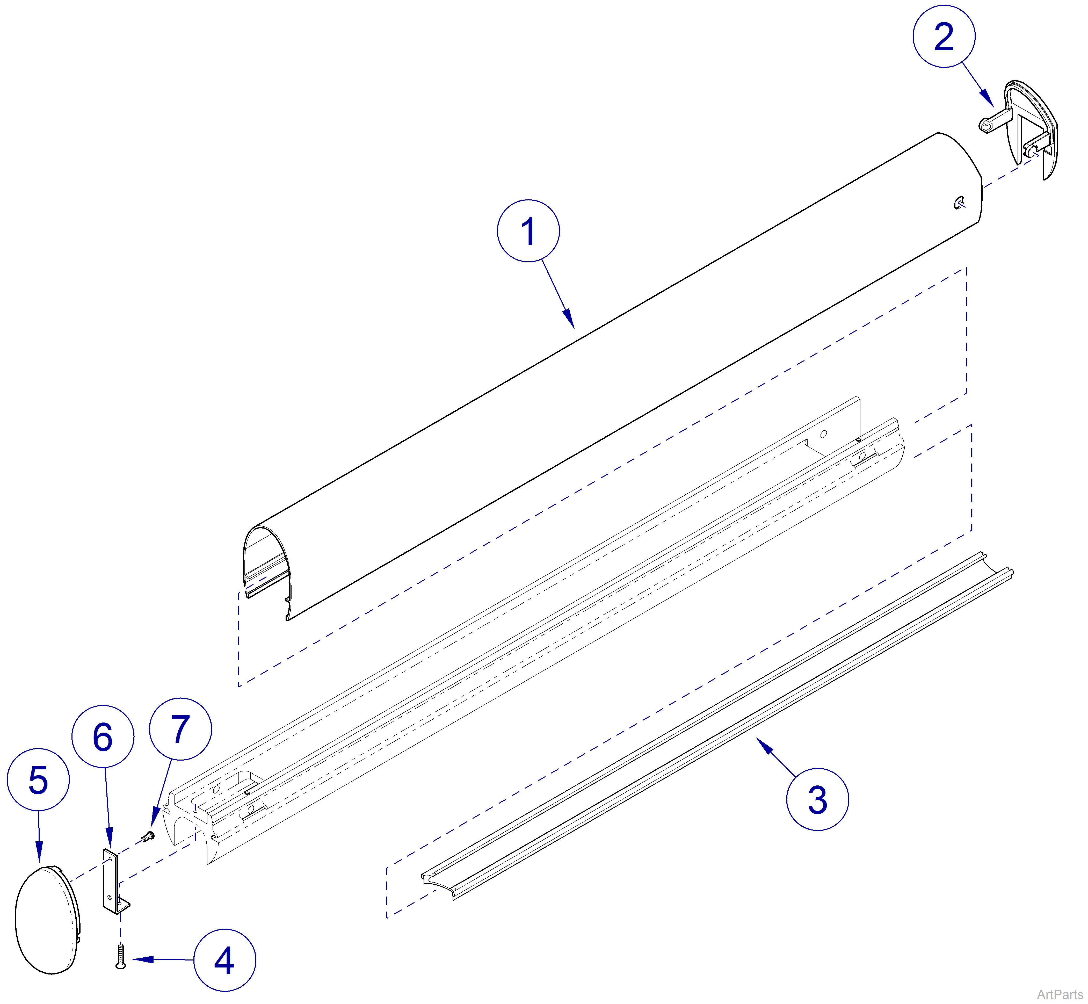 Flex Arm / Monitor Mount (029-4739-0x) Flex Arm Cover / End Caps