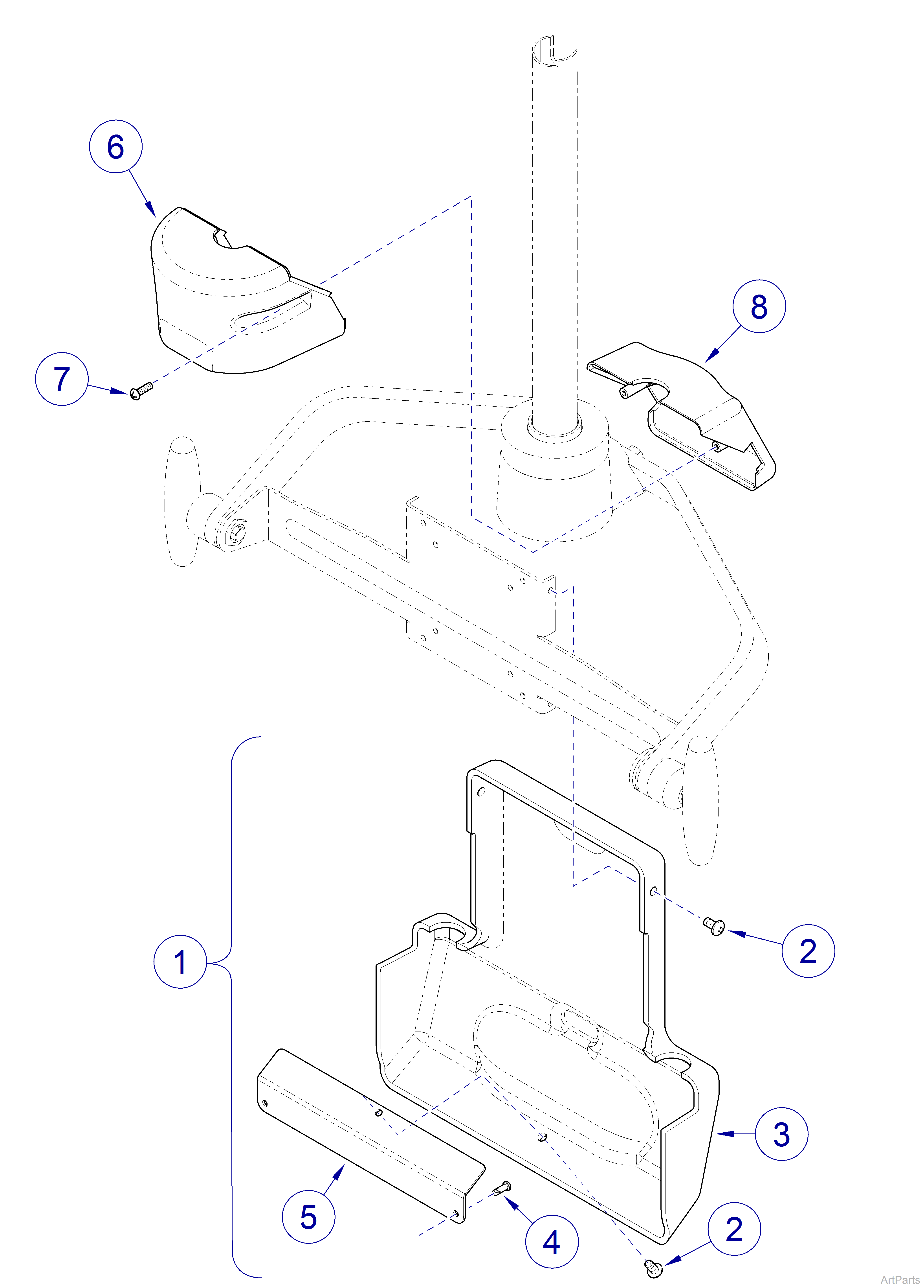 Flex Arm / Monitor Mount (029-4739-0x) Monitor Mount Covers