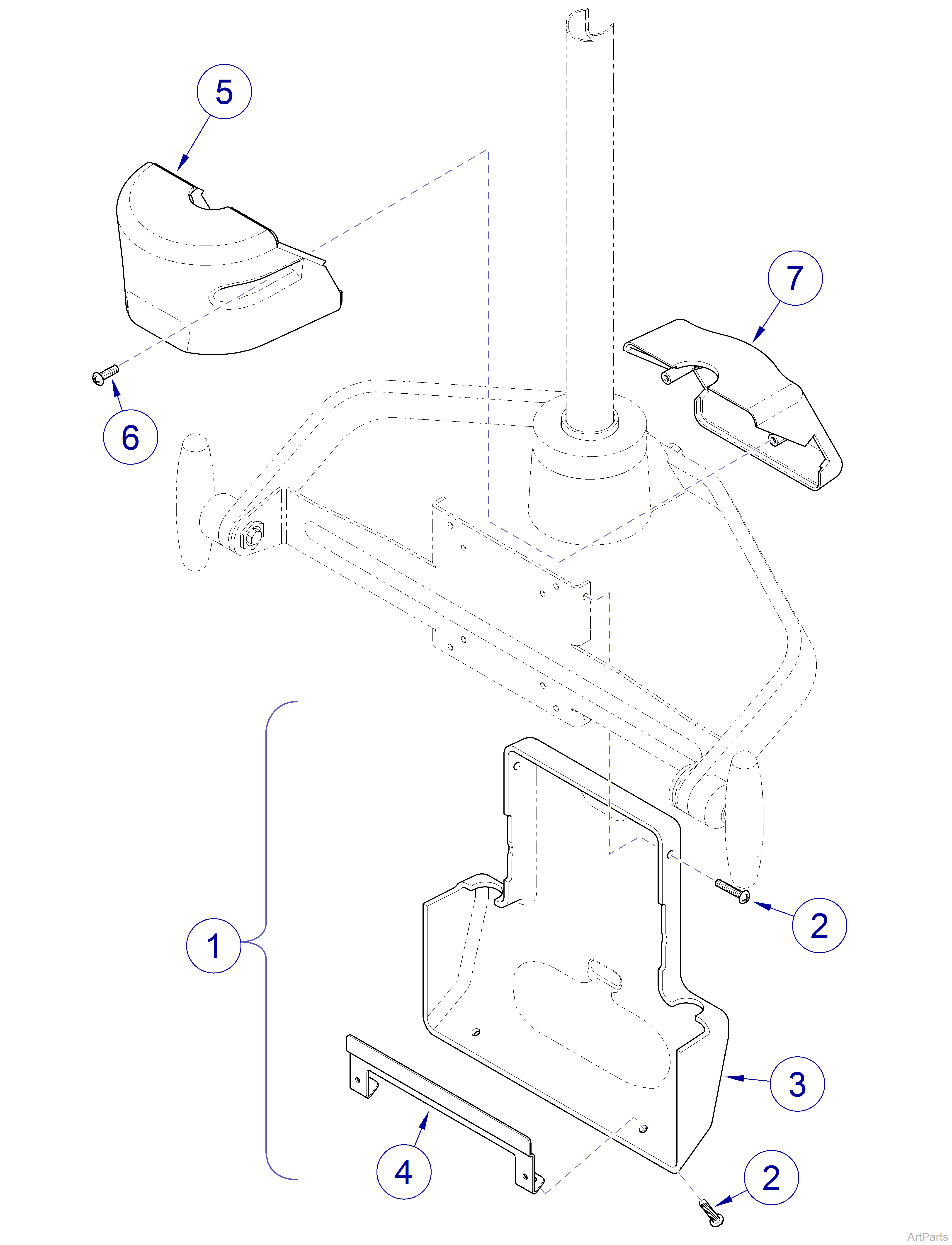 Flex Arm / Monitor Mount (029-4739-0x) Monitor Mount Covers