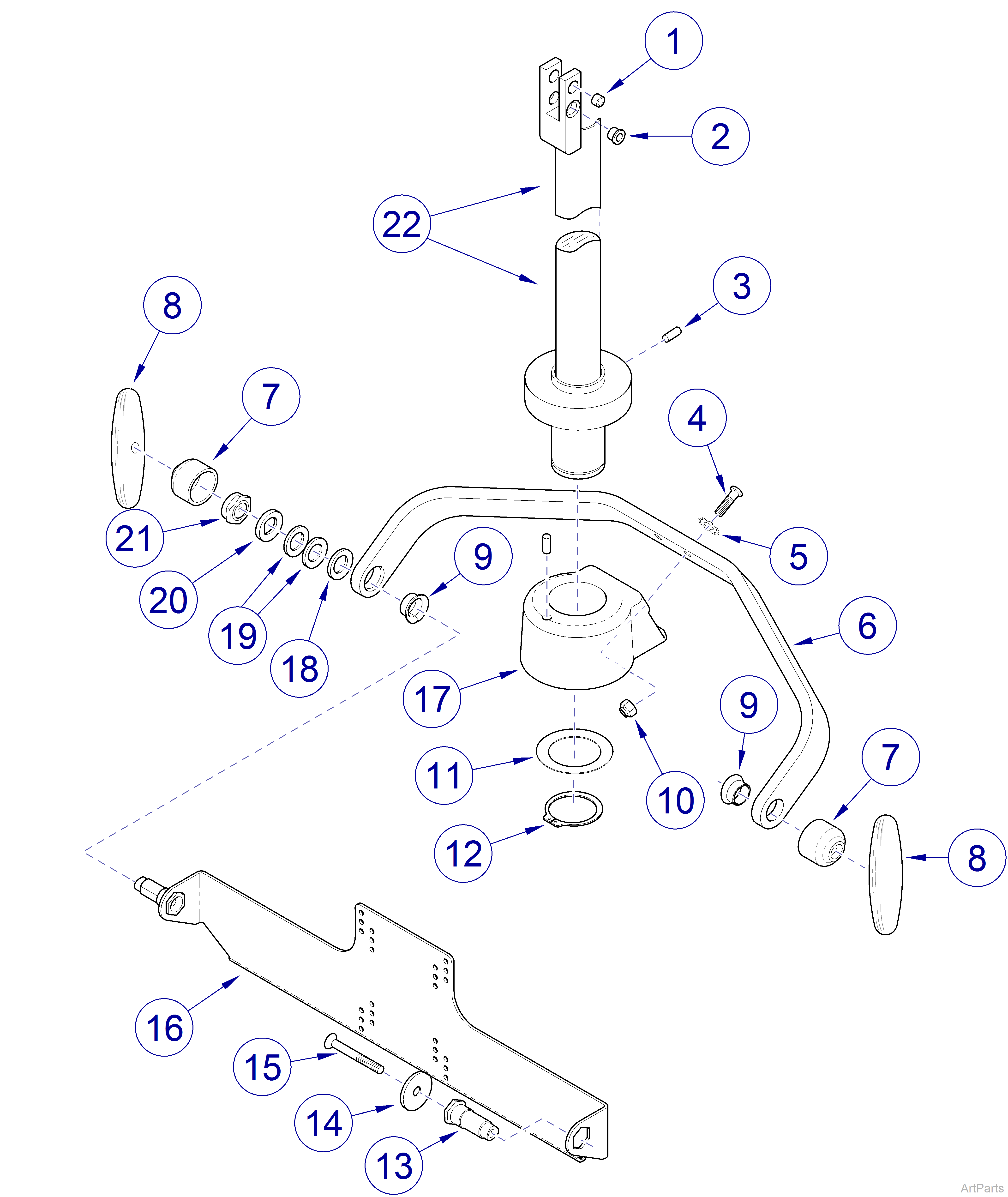 Flex Arm / Monitor Mount (029-4739-0x) Monitor Mount for 19” Monitor