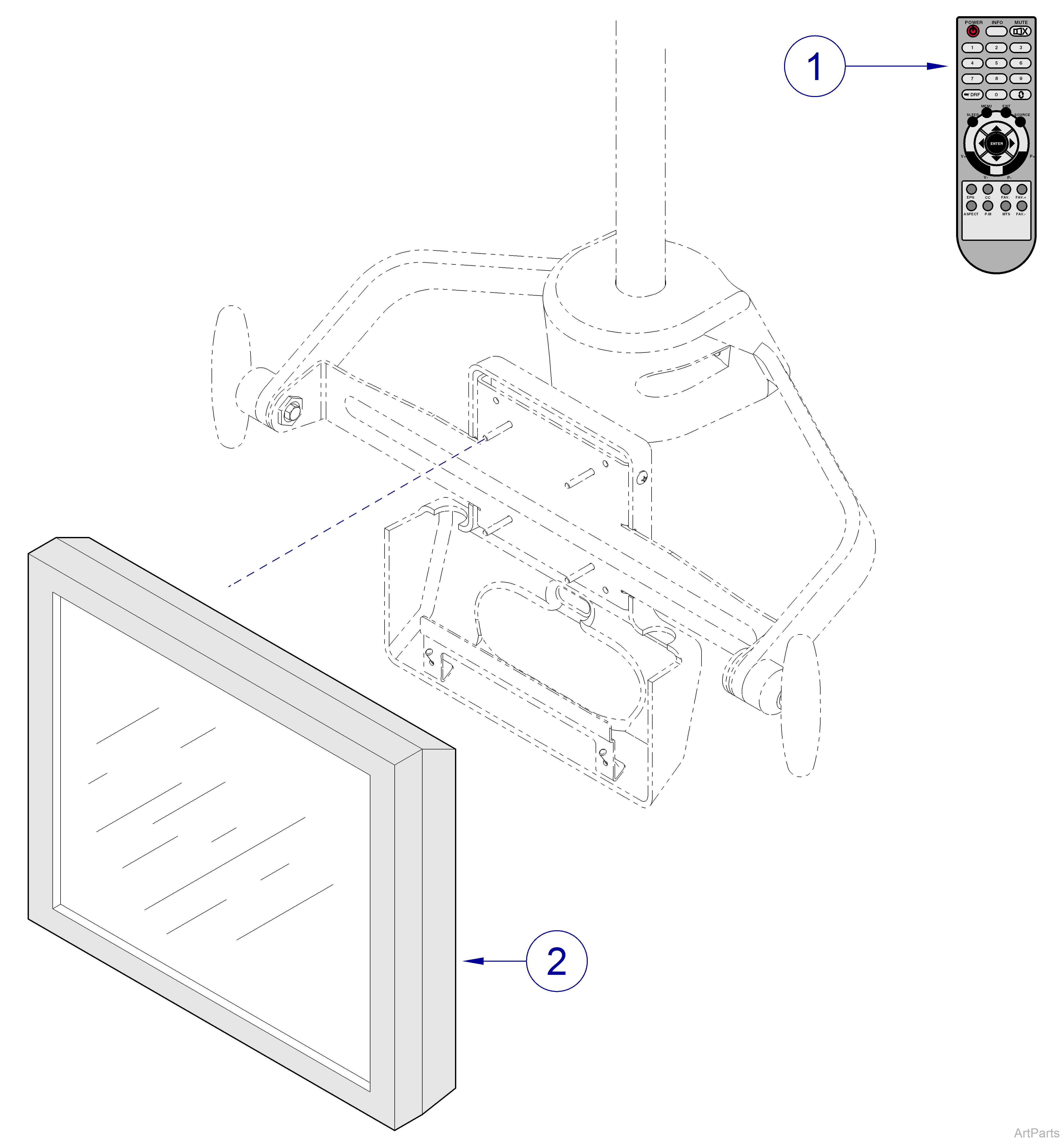 Flex Arm / Monitor Mount (029-4739-0x) Monitors 