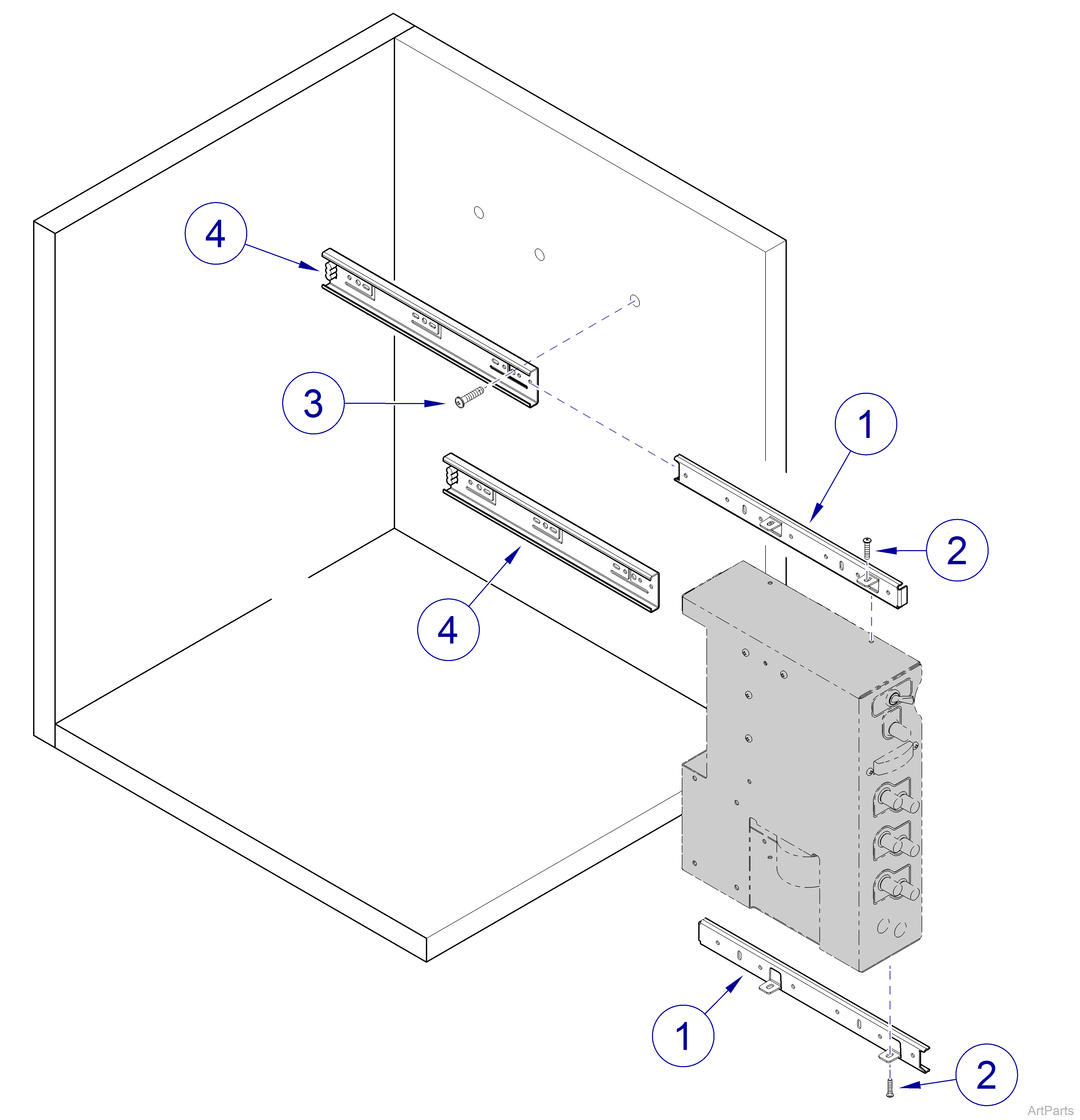 153839 Procenter Control Box Mounting Hardware 