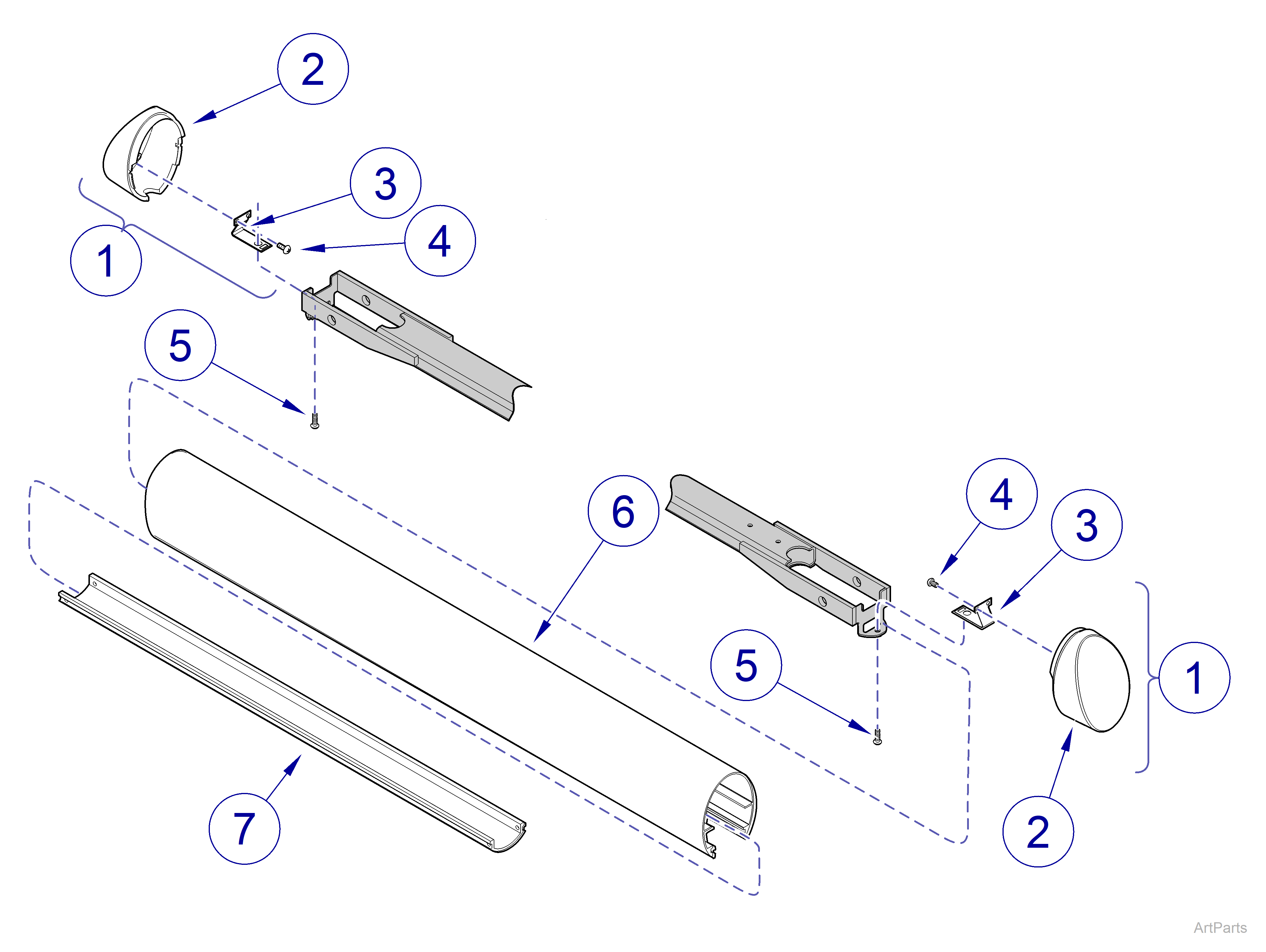 Flex Arms for Procenter / International (Whip) Delivery Units - Covers / End Caps (24”)
