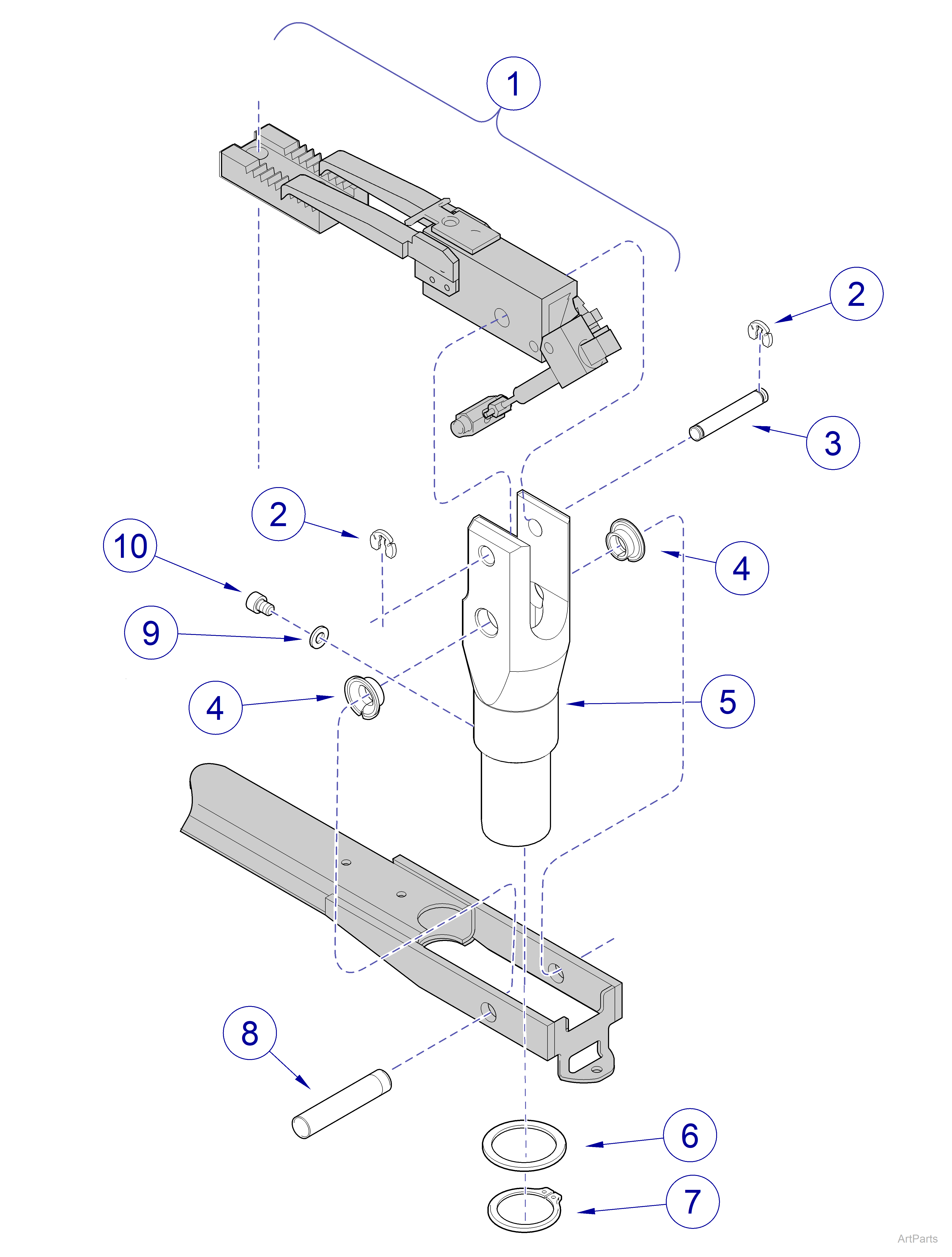 Flex Arms for Procenter / International (Whip) Delivery Units - Delivery Unit Post 