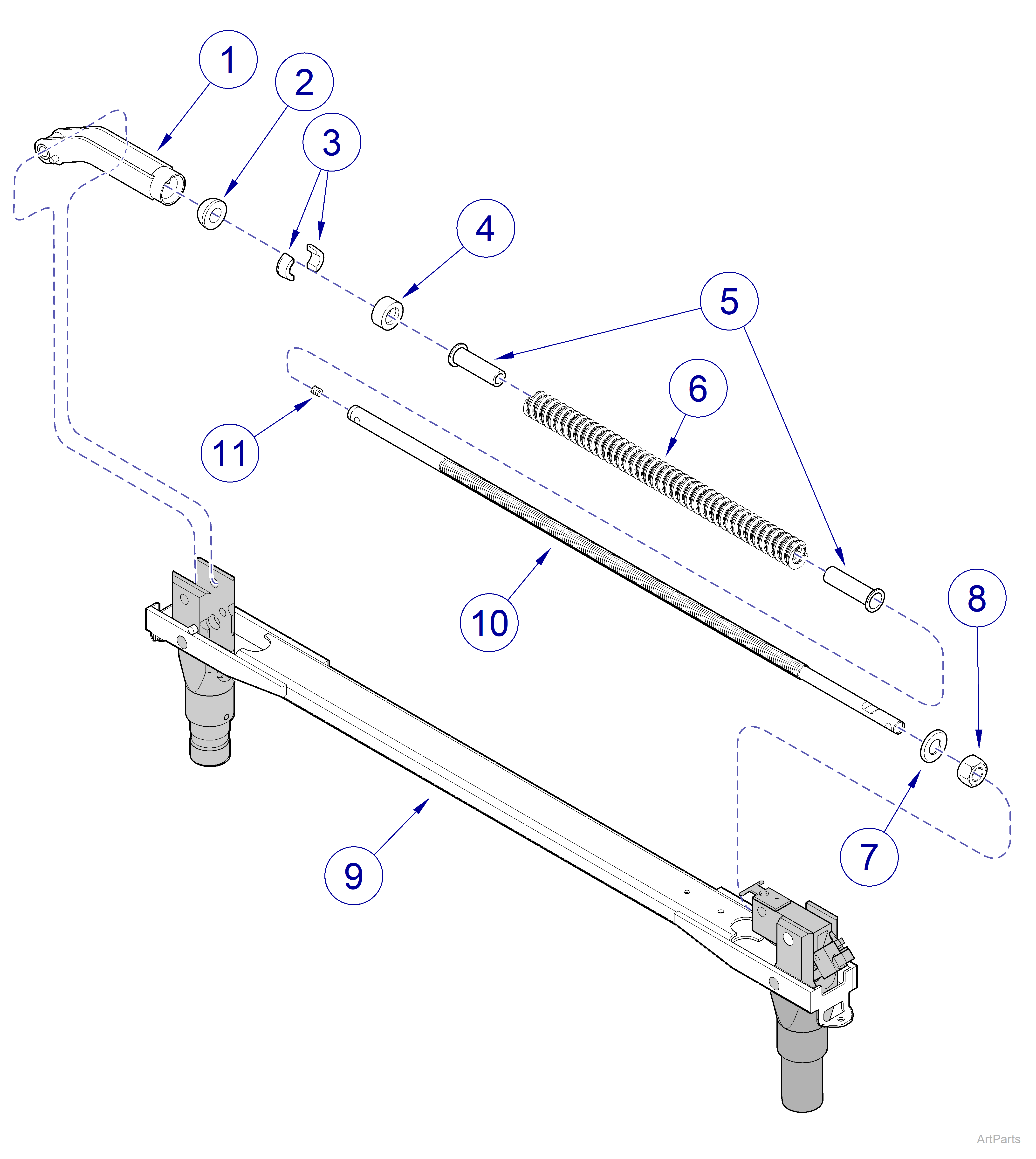 Flex Arms for Procenter / International (Whip) Delivery Units - Flex Arm (24”) 