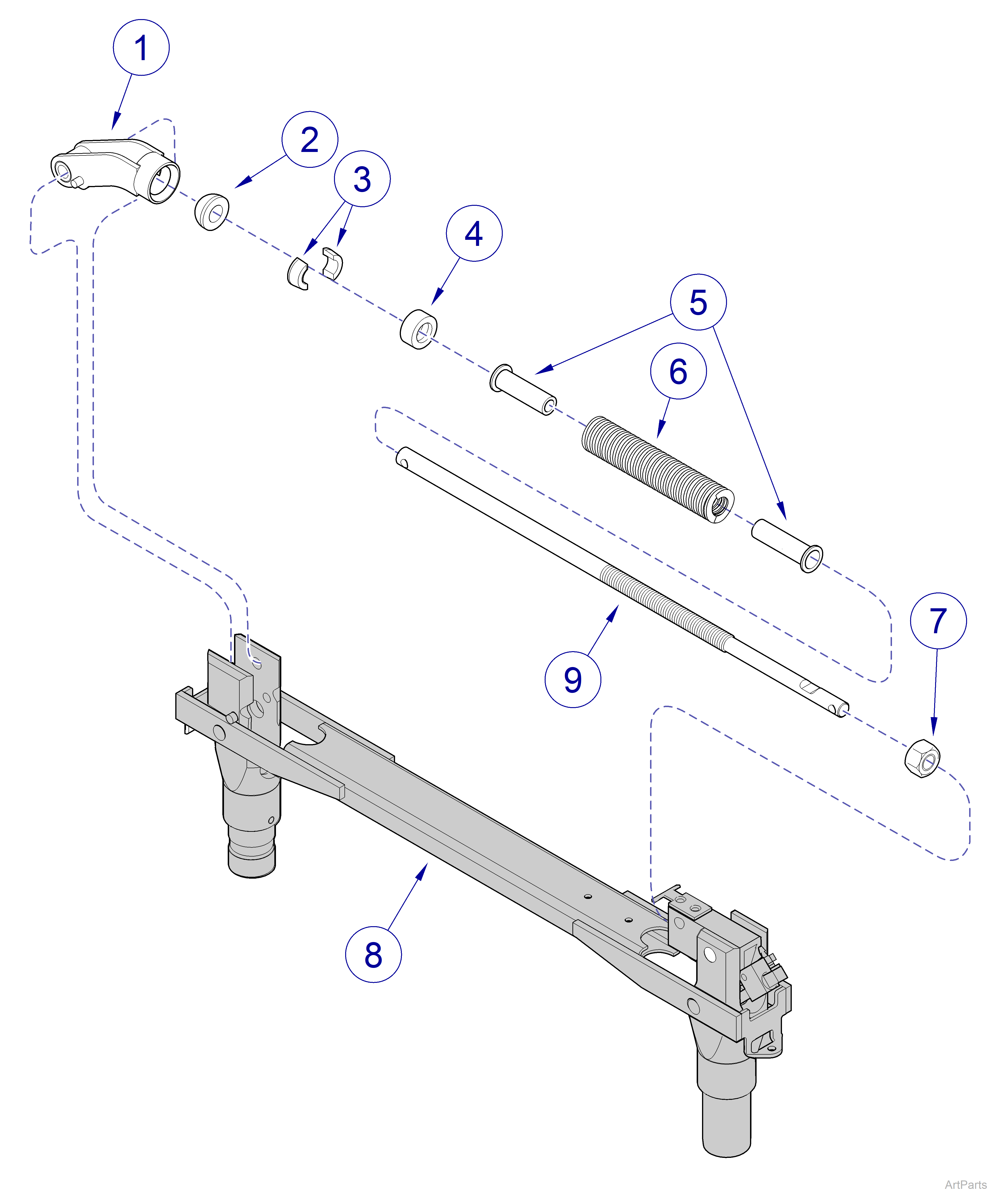 Flex Arms for Procenter / International (Whip) Delivery Units - Flex Arm (16”)