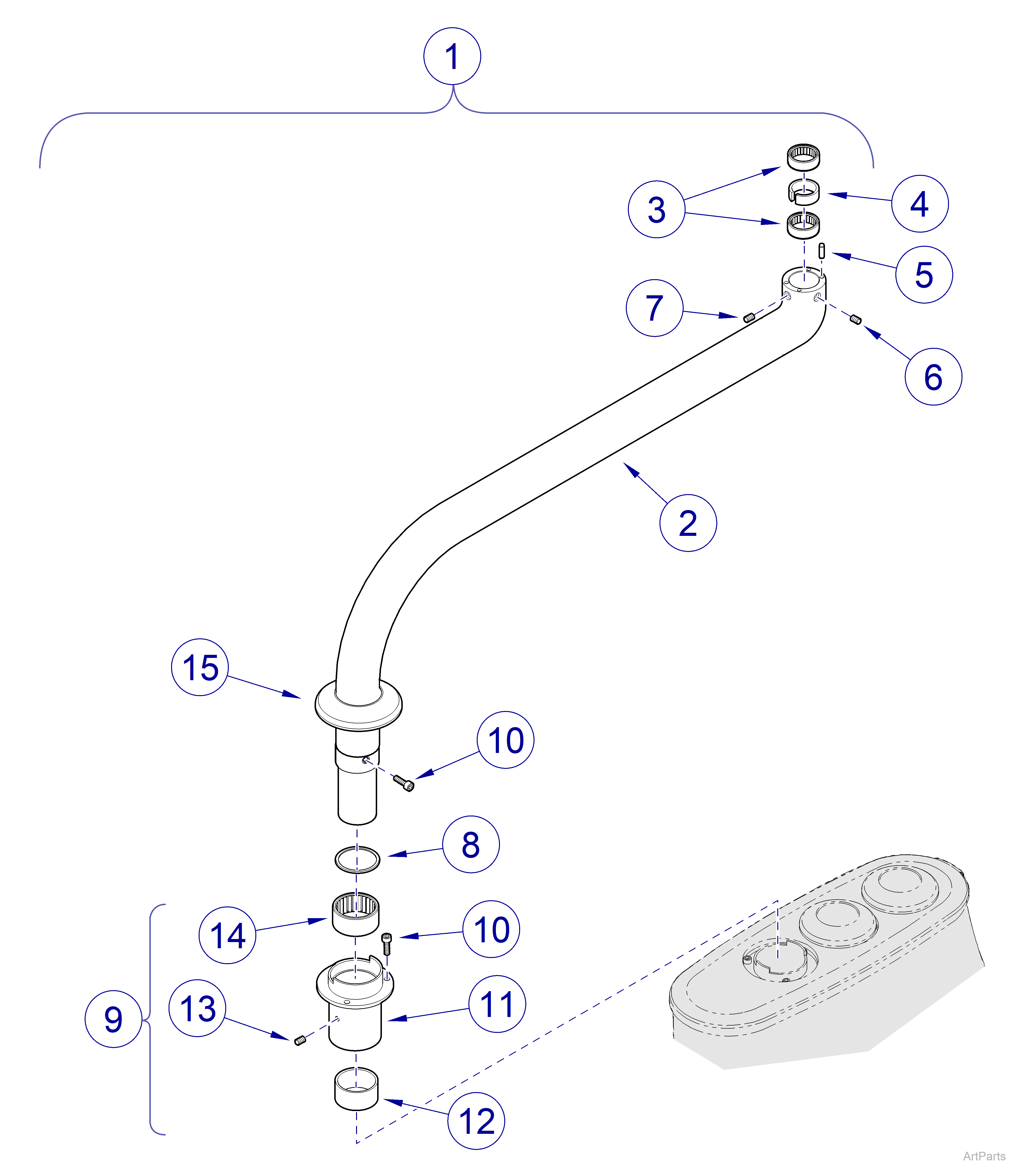  Unit Arm / Bearings