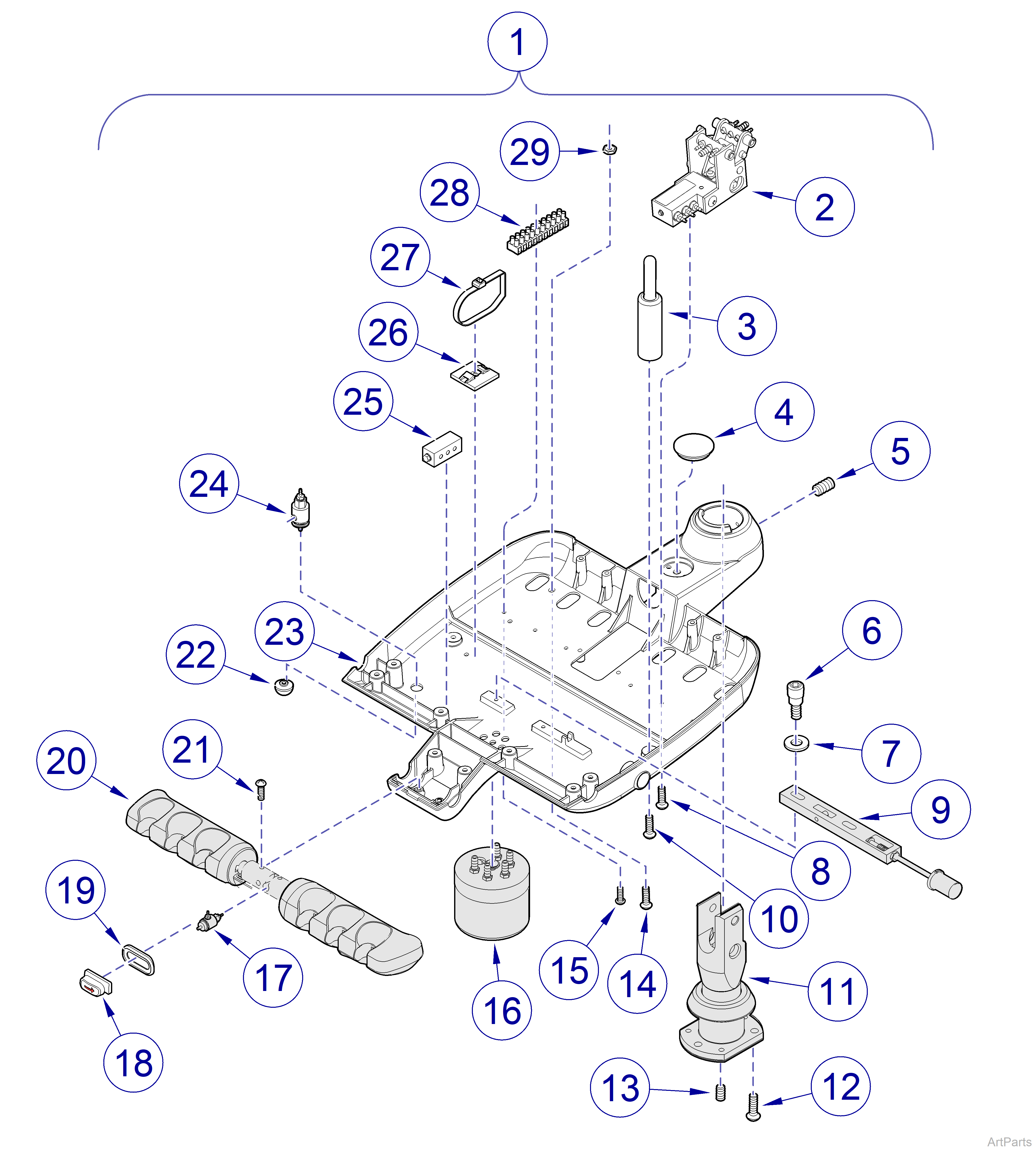 Procenter Delivery Unit Assembly (029-2448-01) Base Sub-Assembly