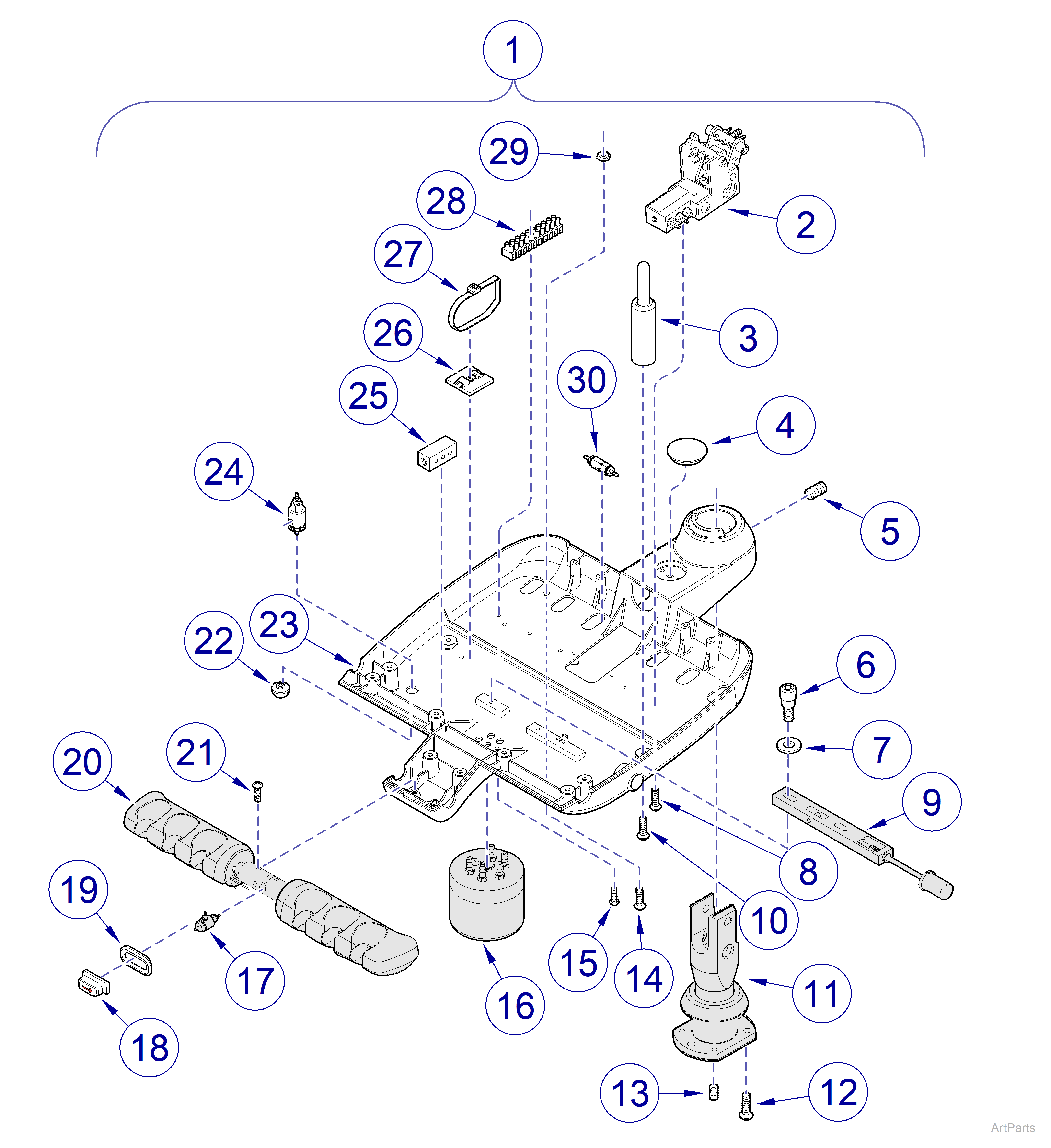 Procenter Delivery Unit Assembly (029-2448-01) Base Sub-Assembly