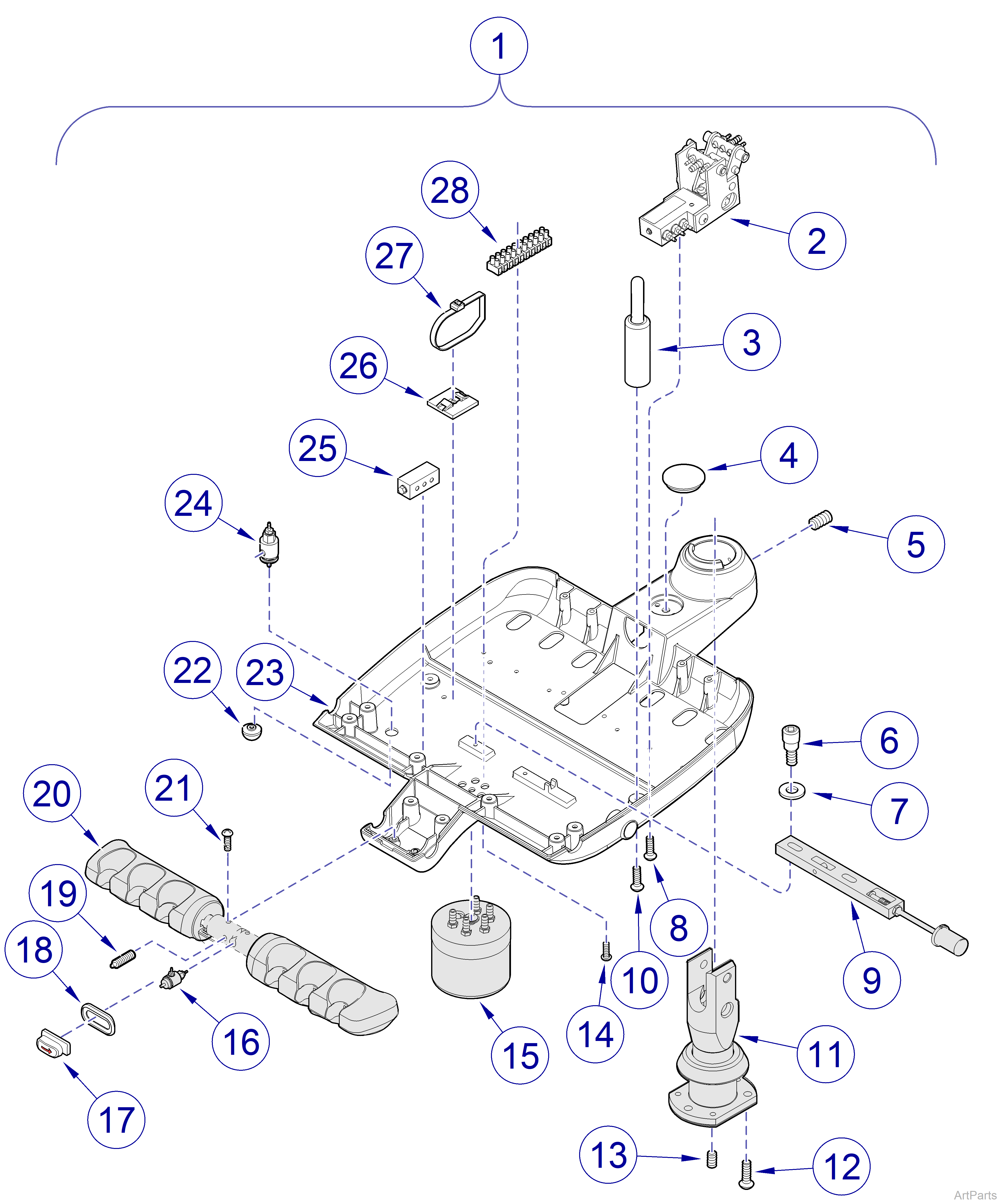 Procenter Delivery Unit Assembly (029-2448-01) Base Sub-Assembly