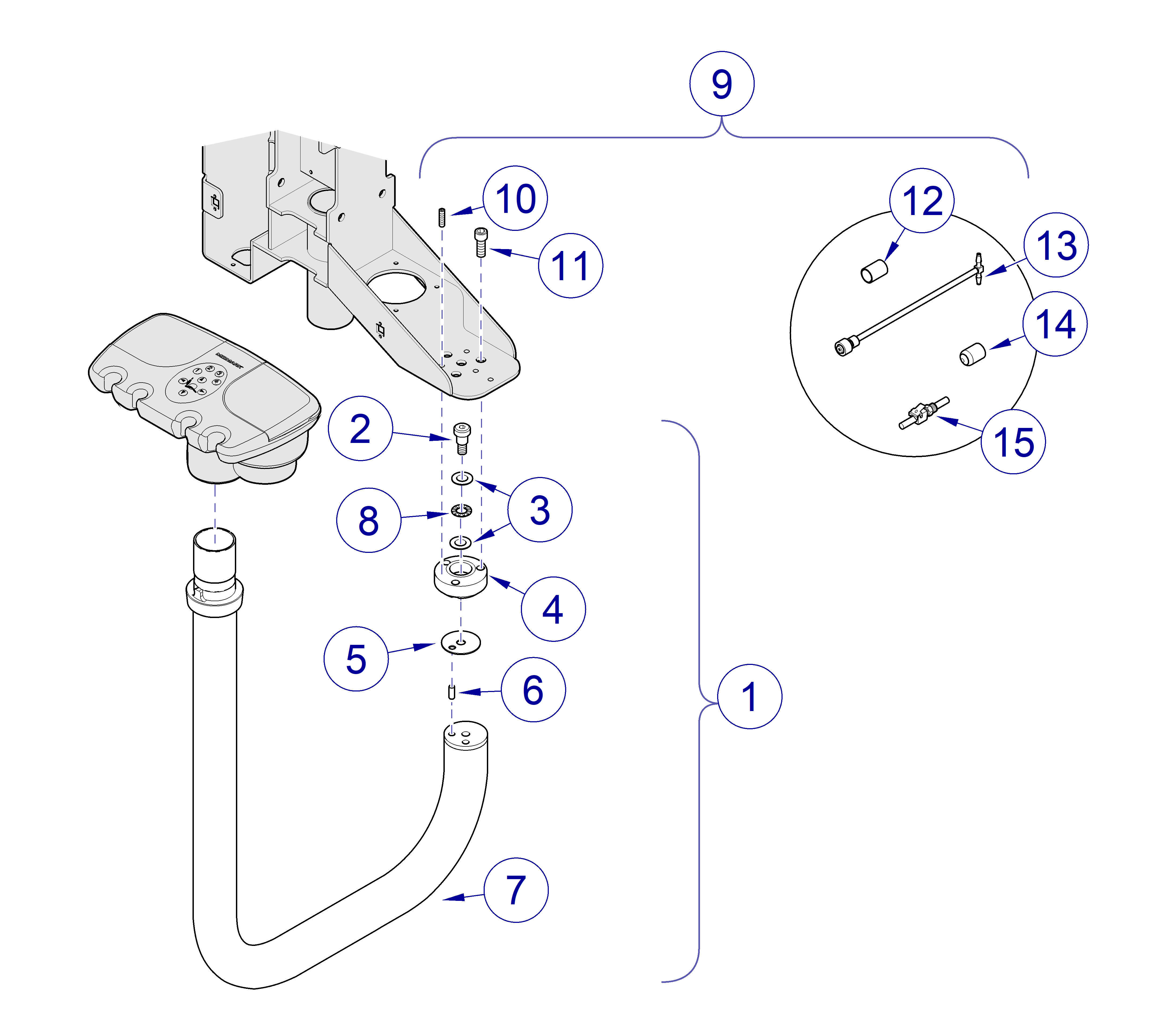 Procenter Delivery Systems Console Mtd. Assistant’s Arm