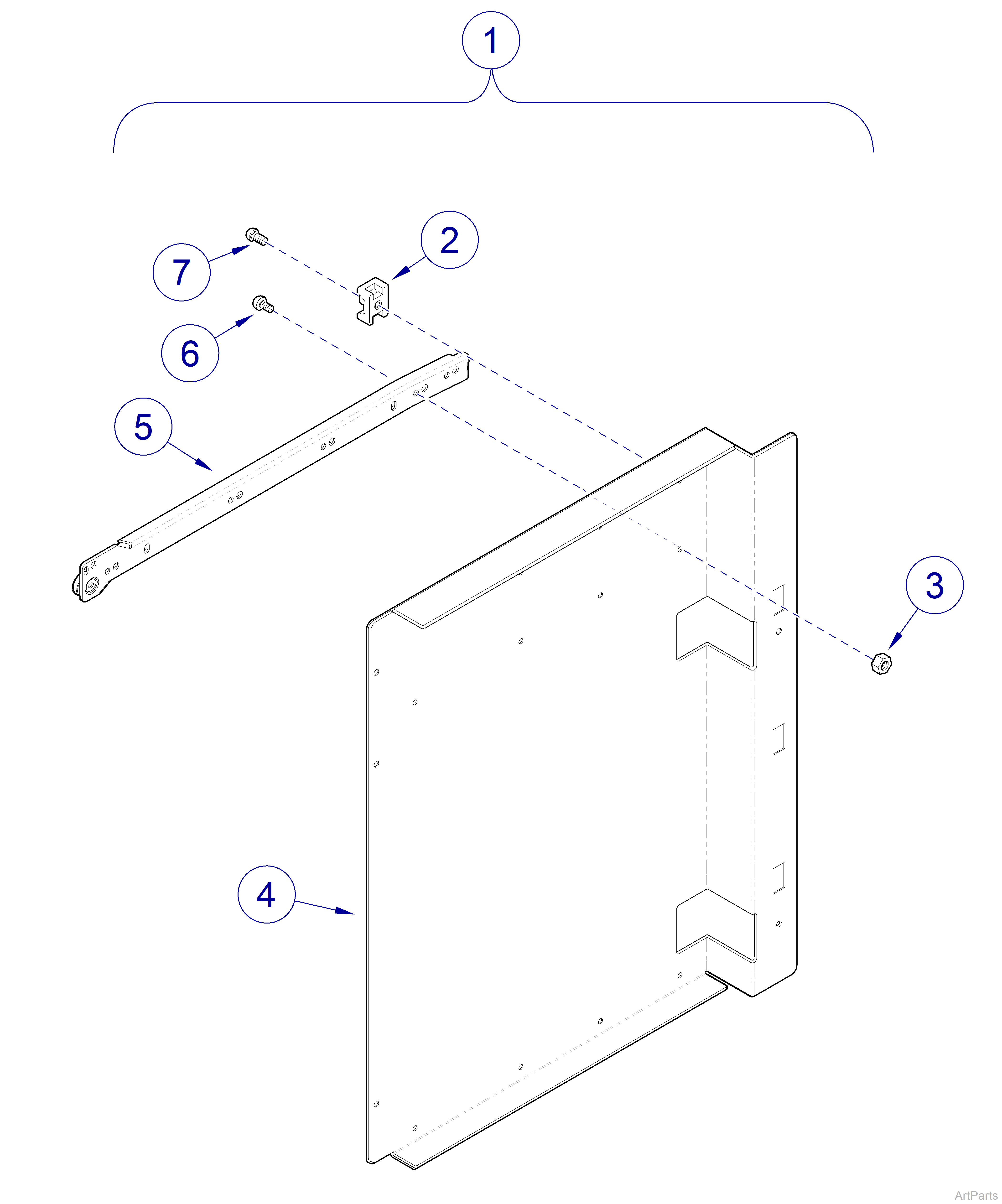 Procenter Slide mount Arm for 12:00 and FTC