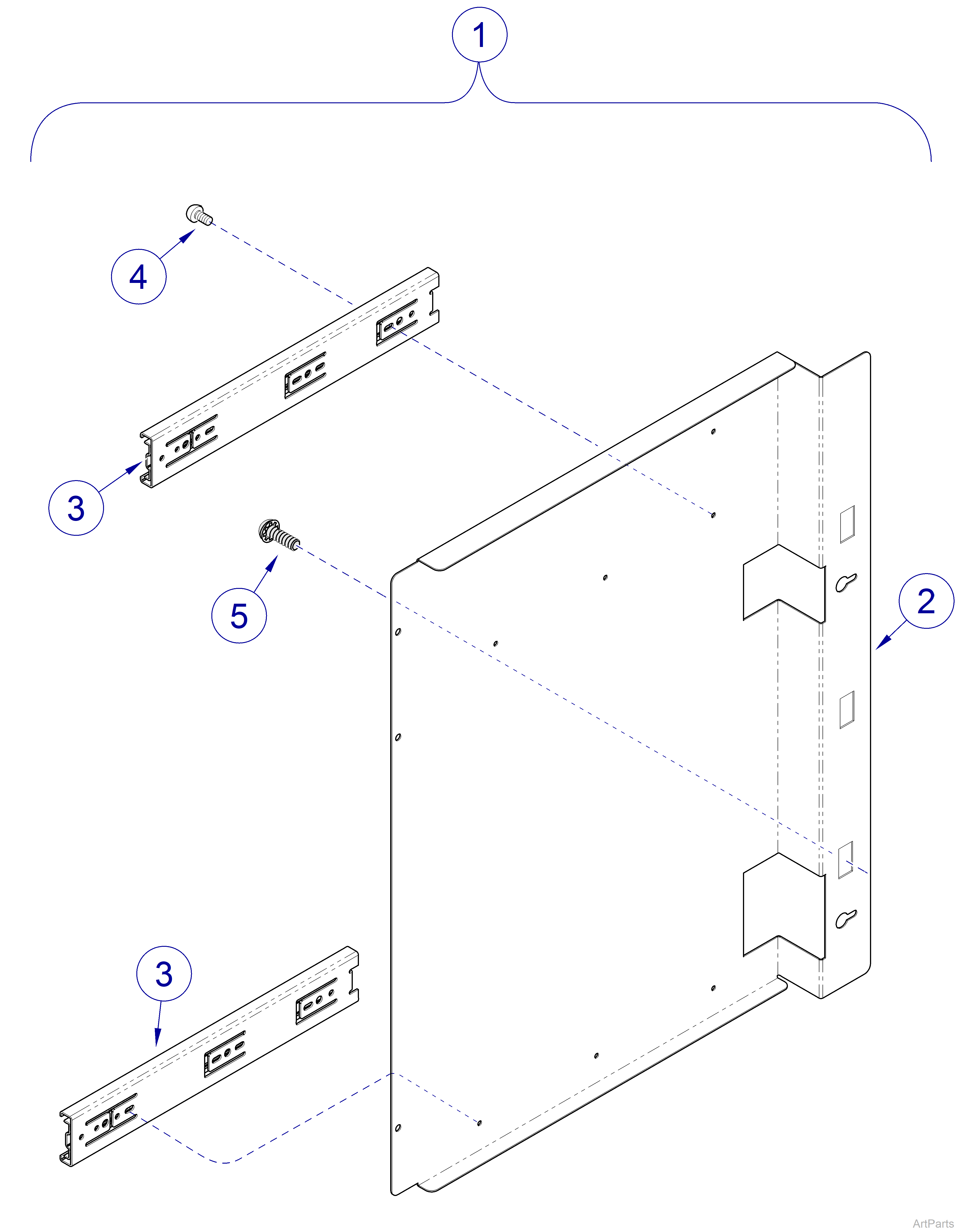 Procenter Slide mount Arm for 12:00 and FTC