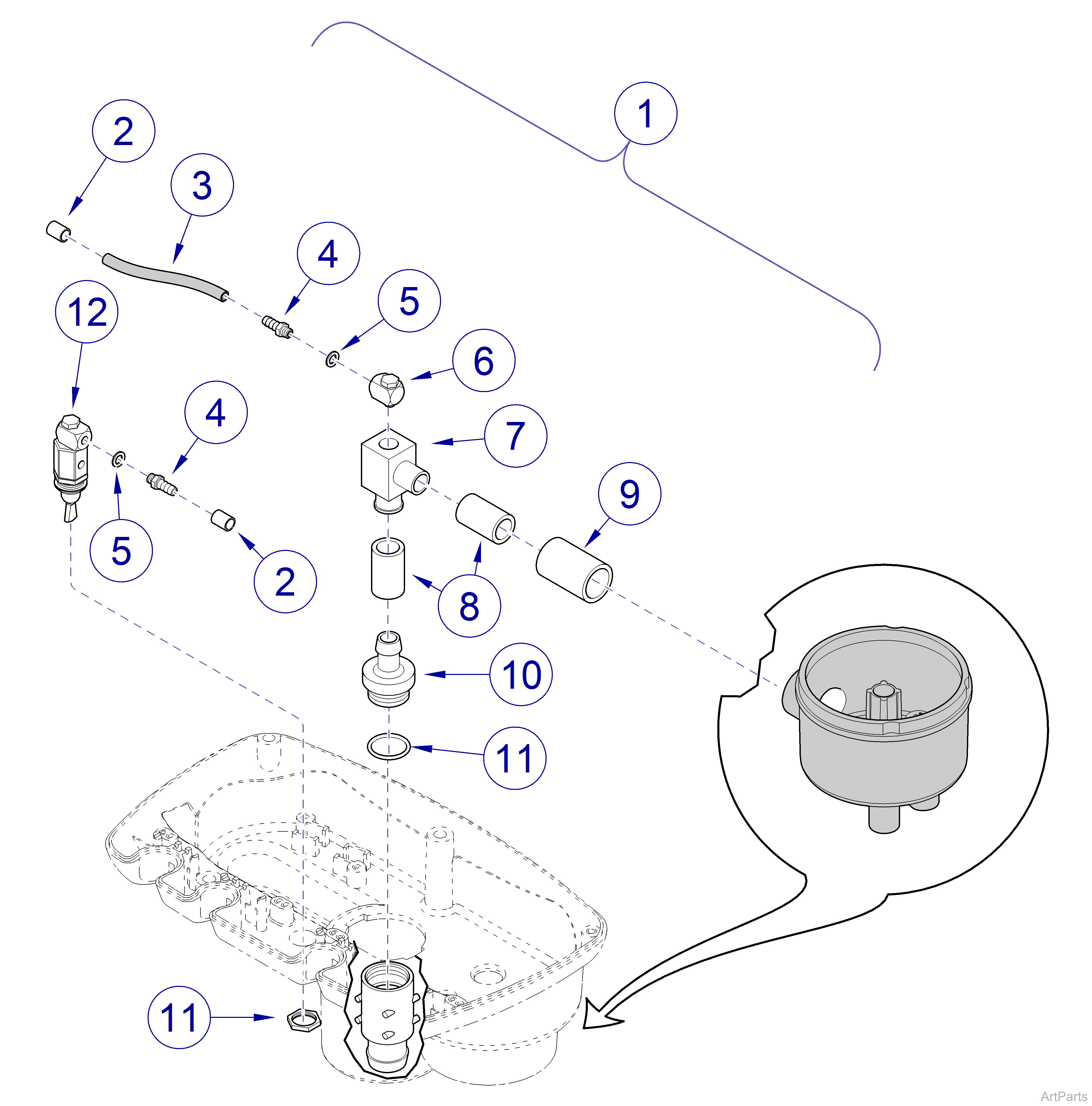 Procenter Assistant's Unit Air Operated Vacuum System - Optional