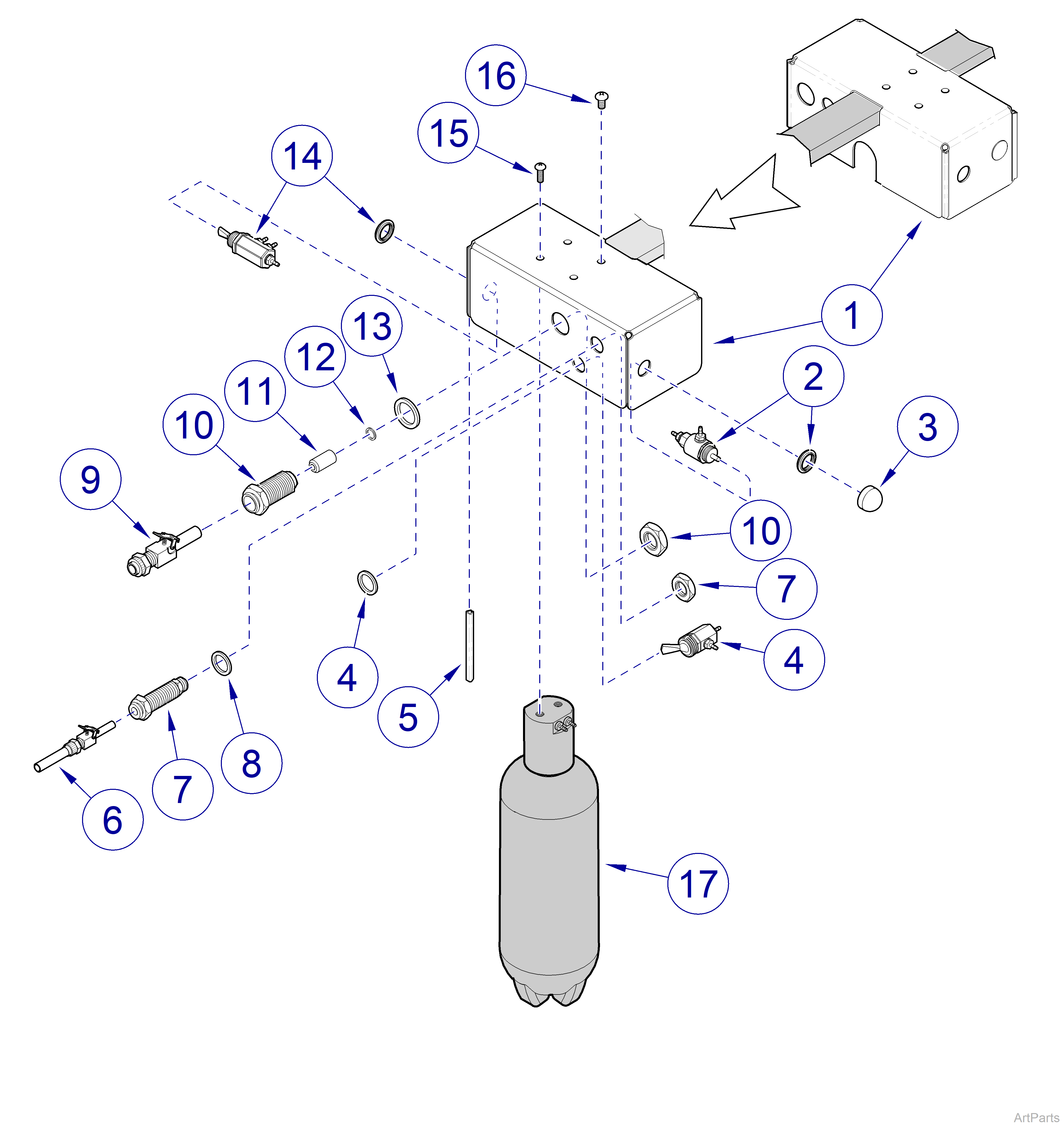 Vacuum Instruments Housing and Mounting Components for12:00 and FTC systems