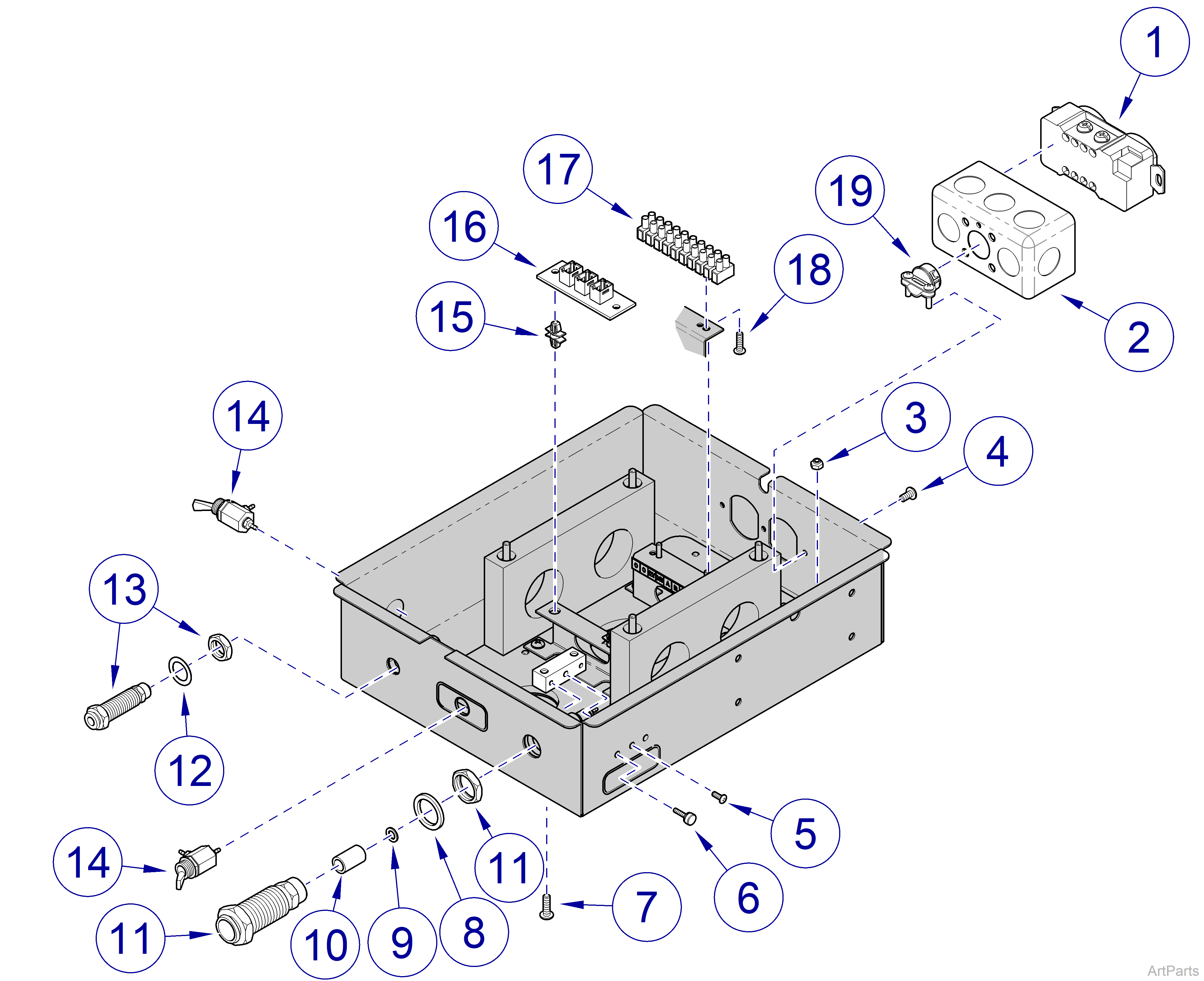 Procenter Electrical Components for Duo Flex Units Assistant's Only Control Box