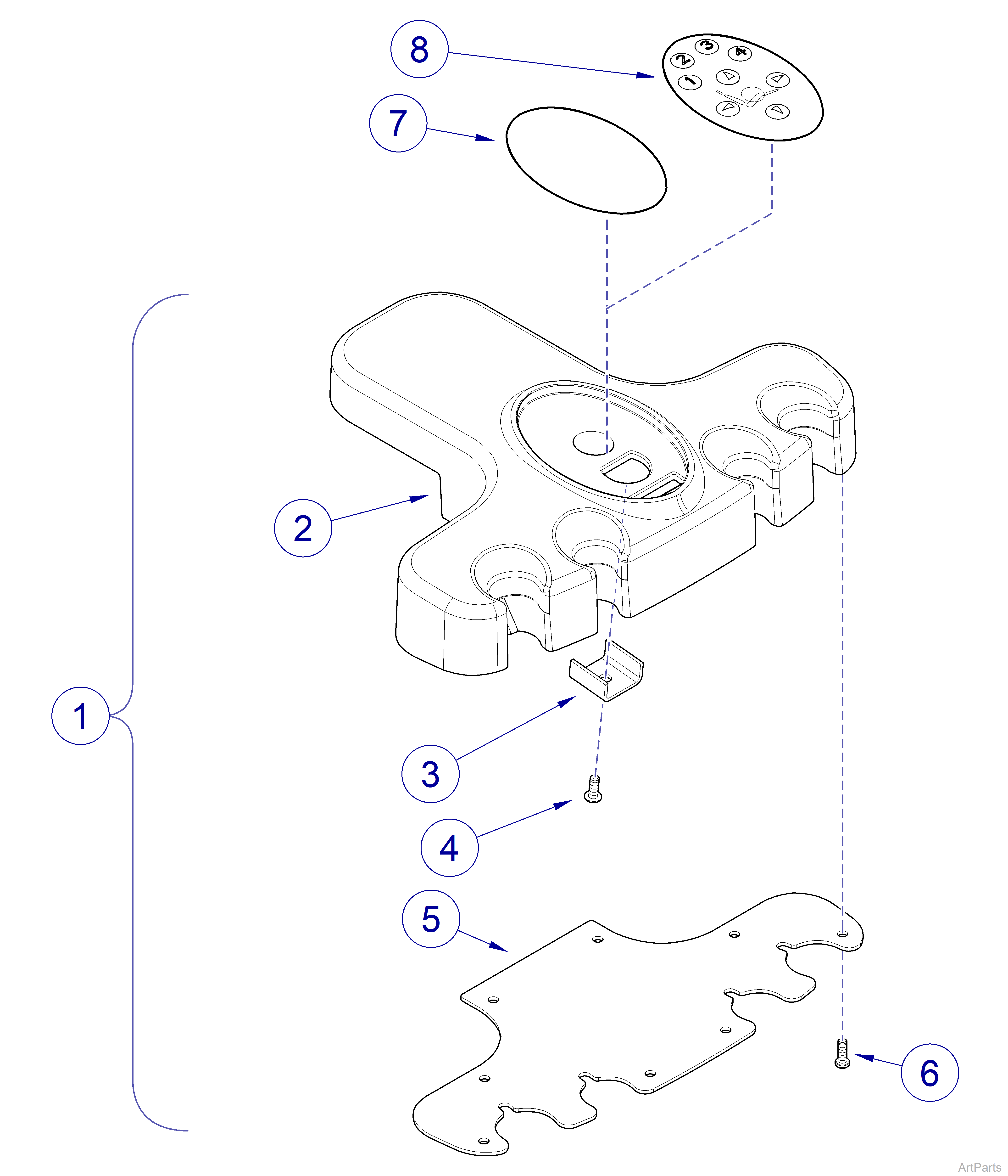 Procenter Assistant's Unit Compact Housing w/o Switches