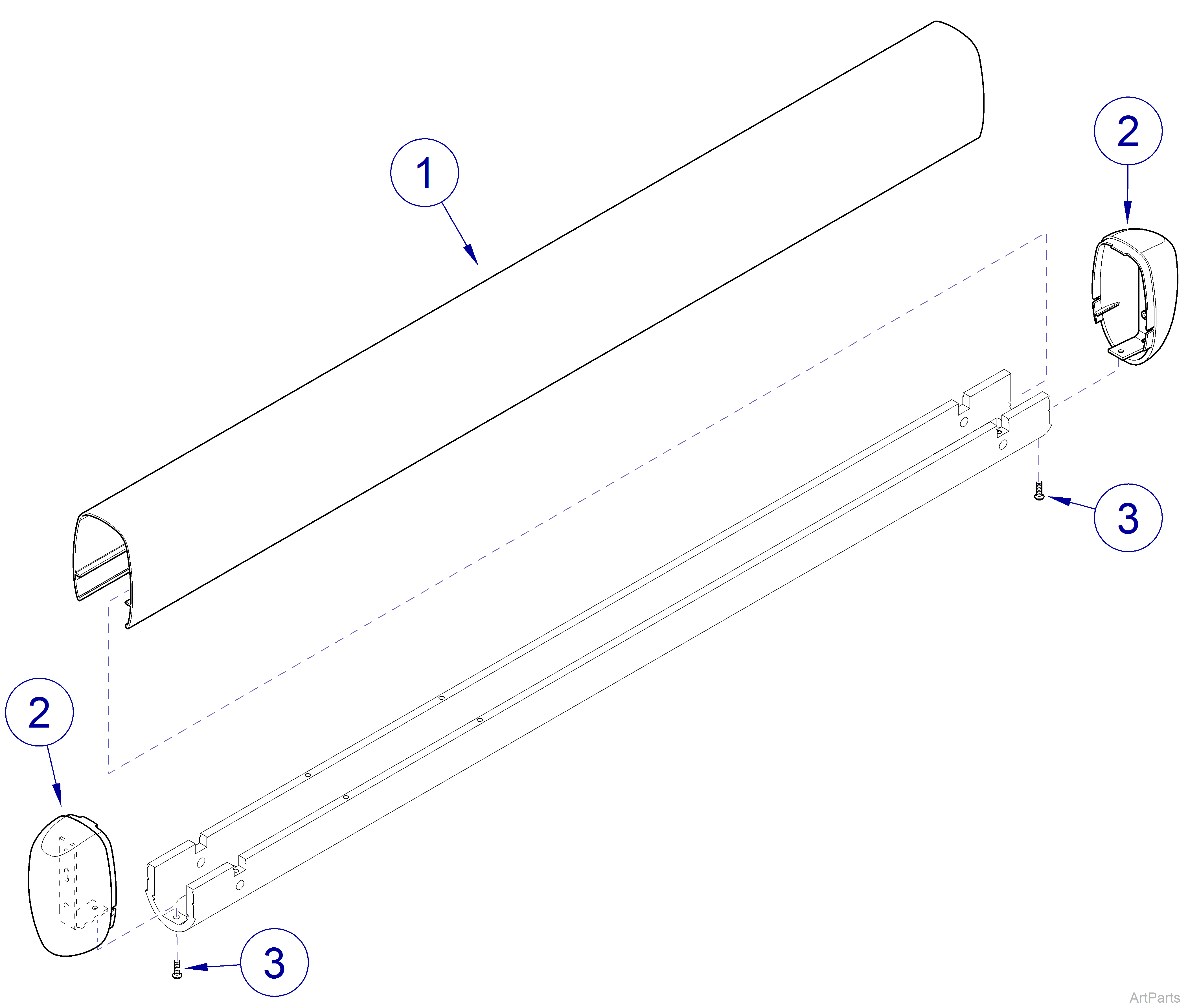 Flex Arm Assembly (029-4014-00) Covers / End Caps