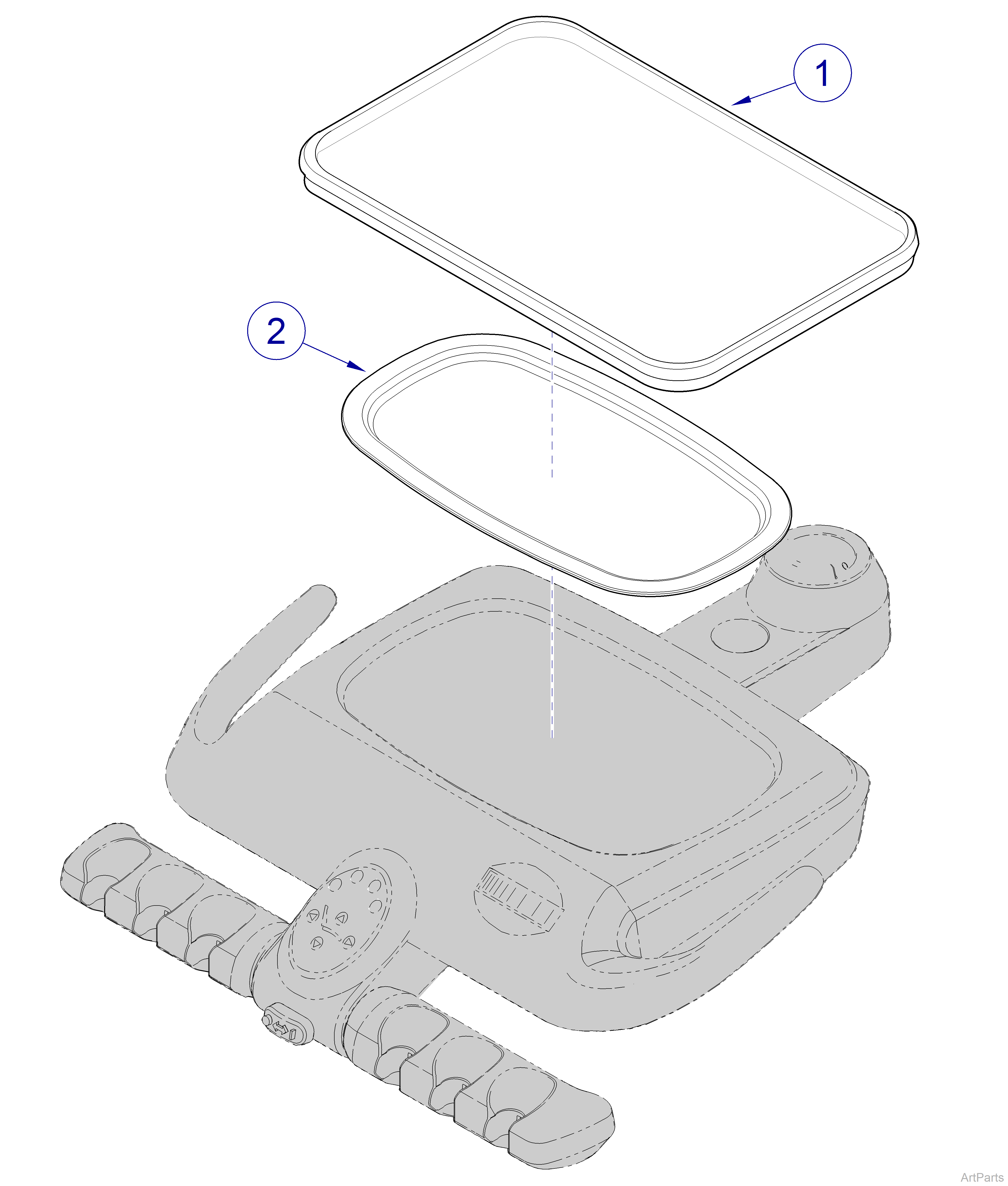 Procenter Delivery Unit Assembly (029-2448-01) Tray / Pad