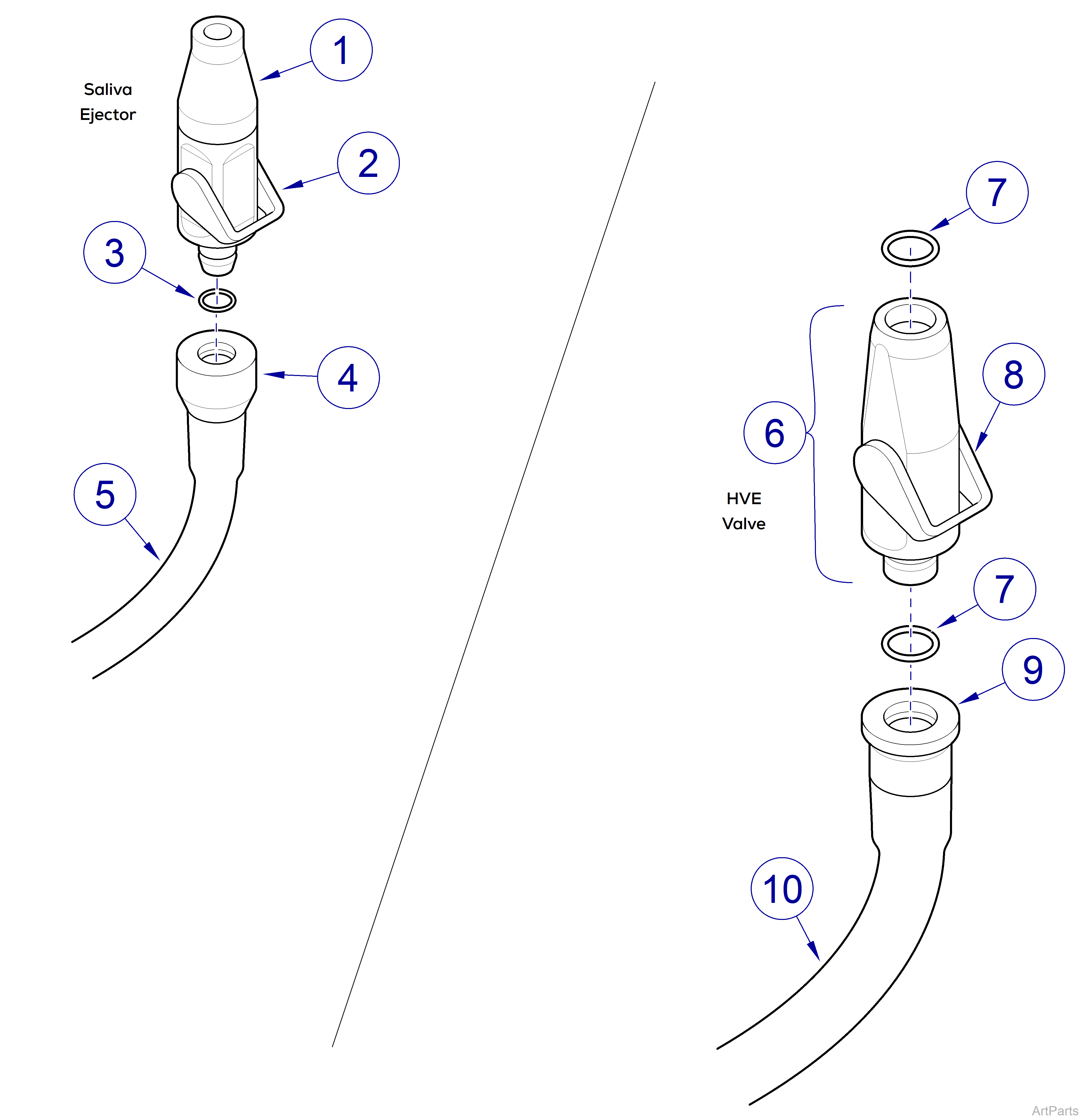 Delivery HVE / Saliva Ejector