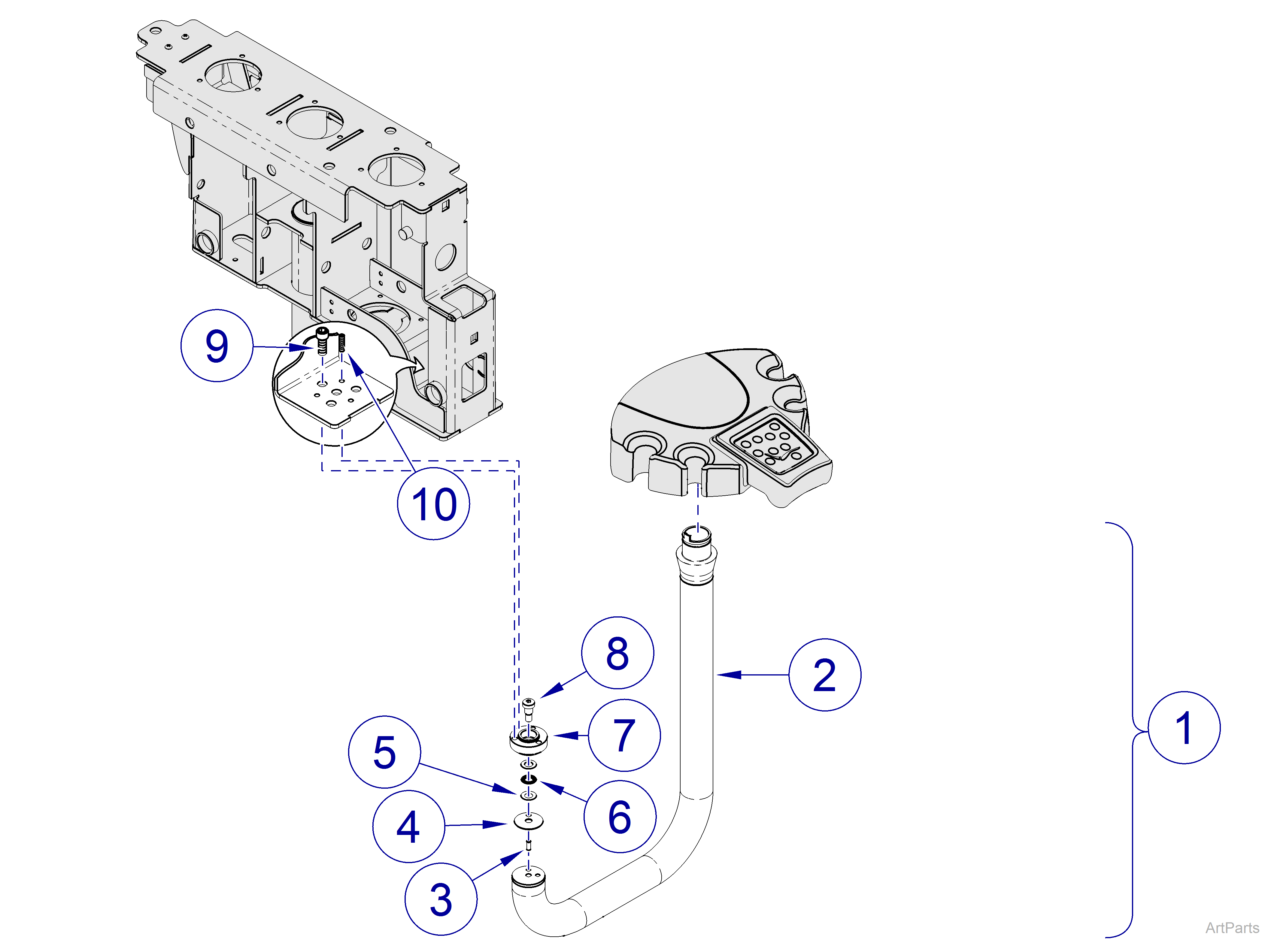Elevance® Assistant's UnitConsole Mounted Assistant’s Arm