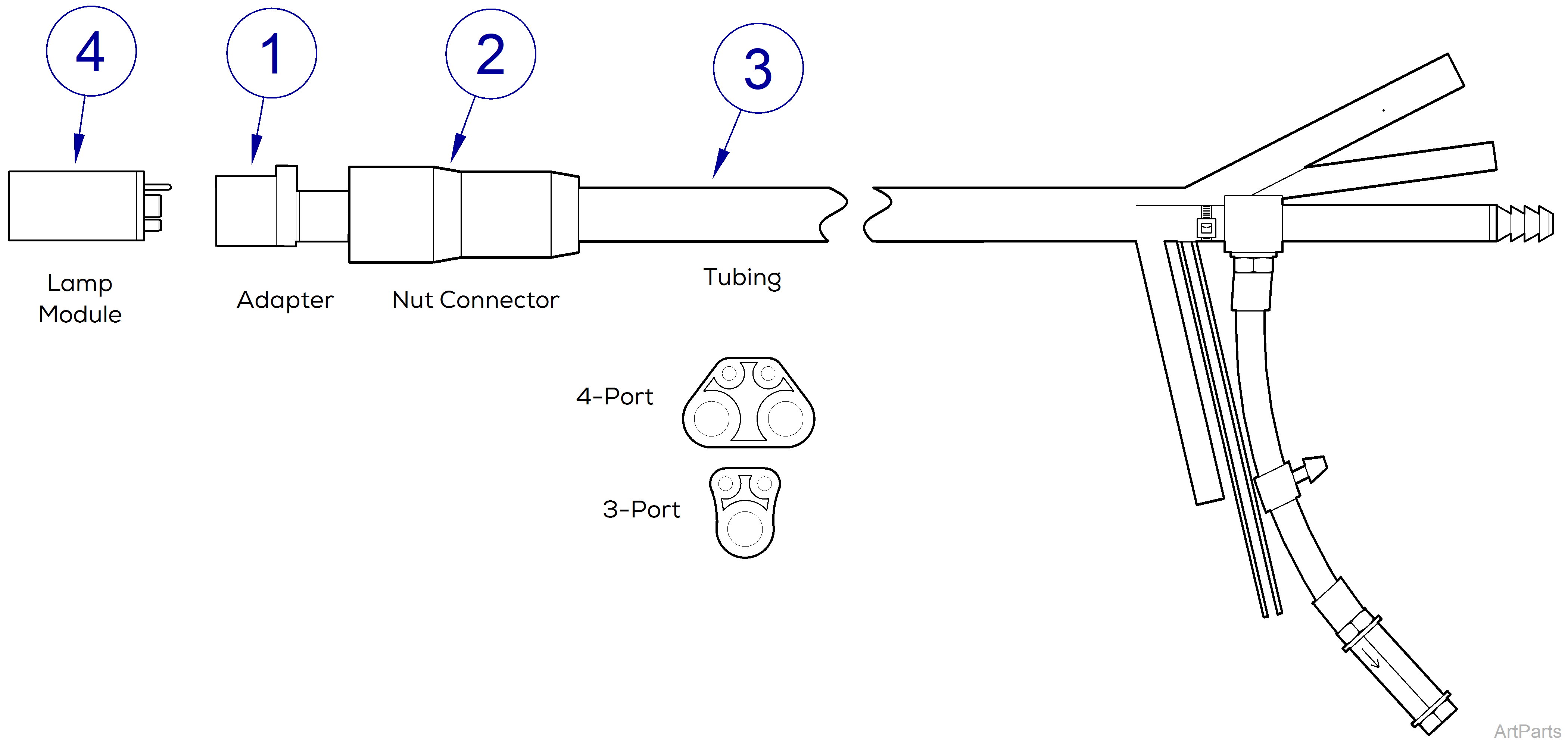 Delivery Handpiece Tubing