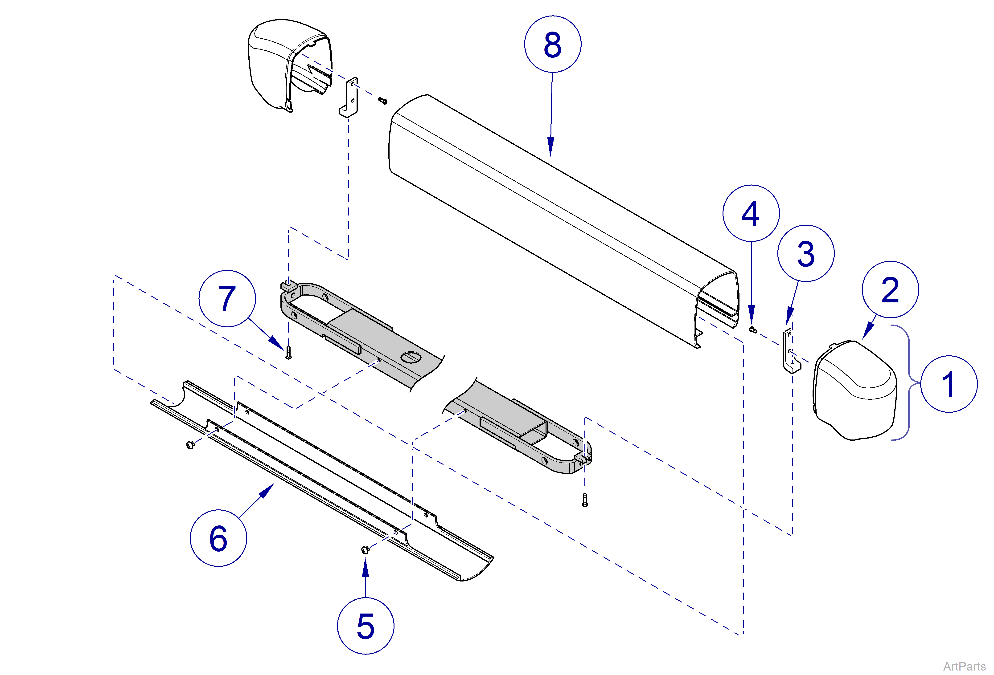 Delivery Unit Flex Arm, Covers and End Caps