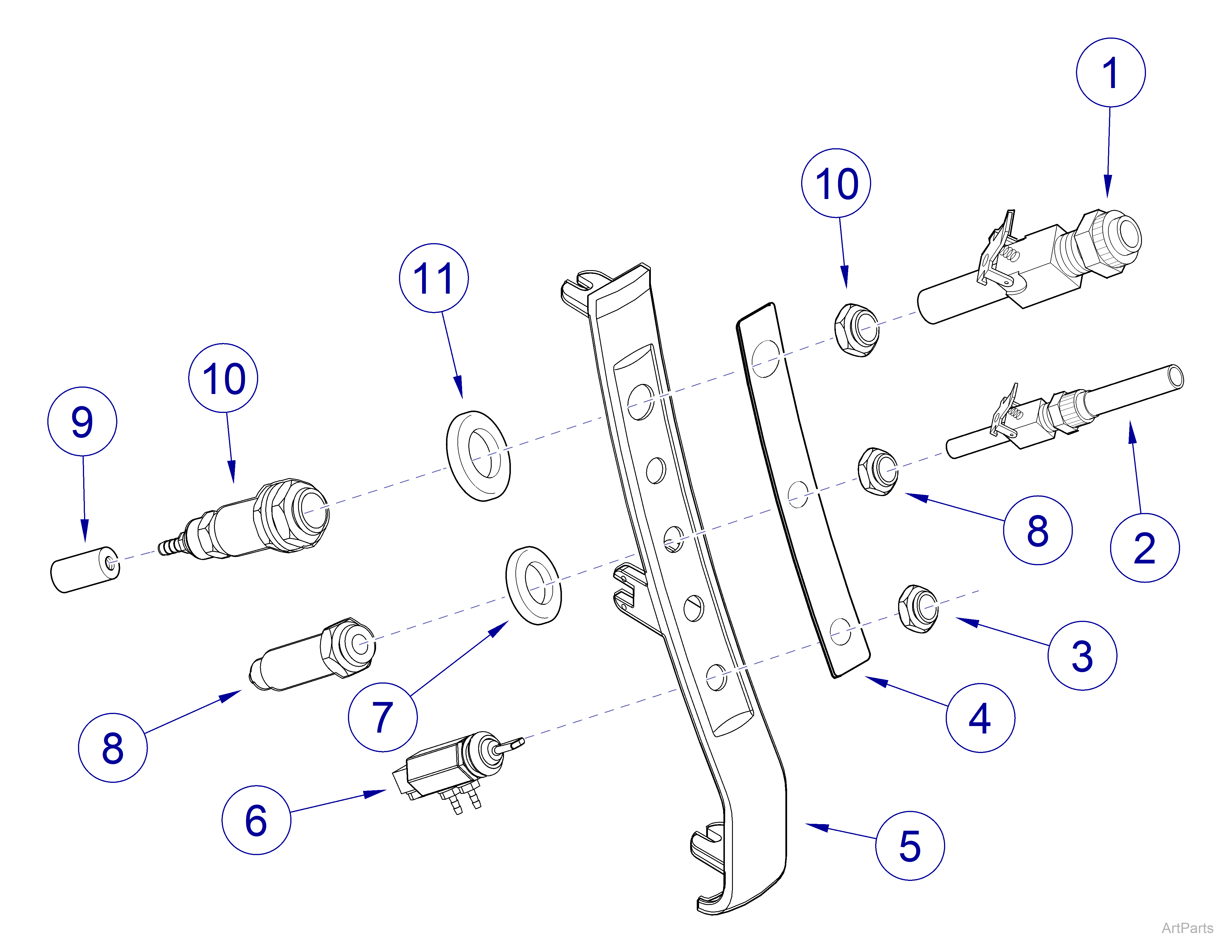 Procenter Console Assembly Connection Panel