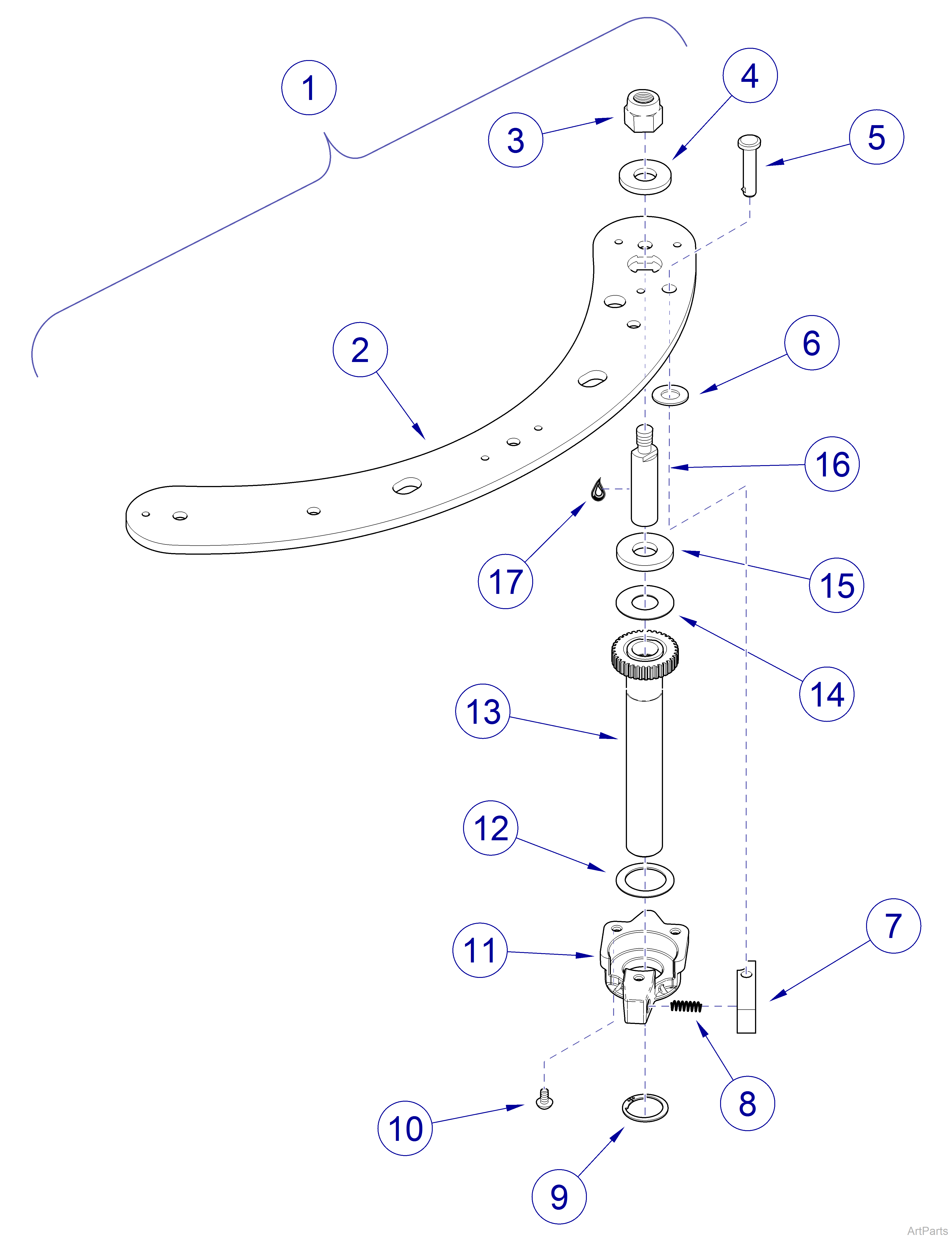 Assistant's Stool Ratchet Assembly