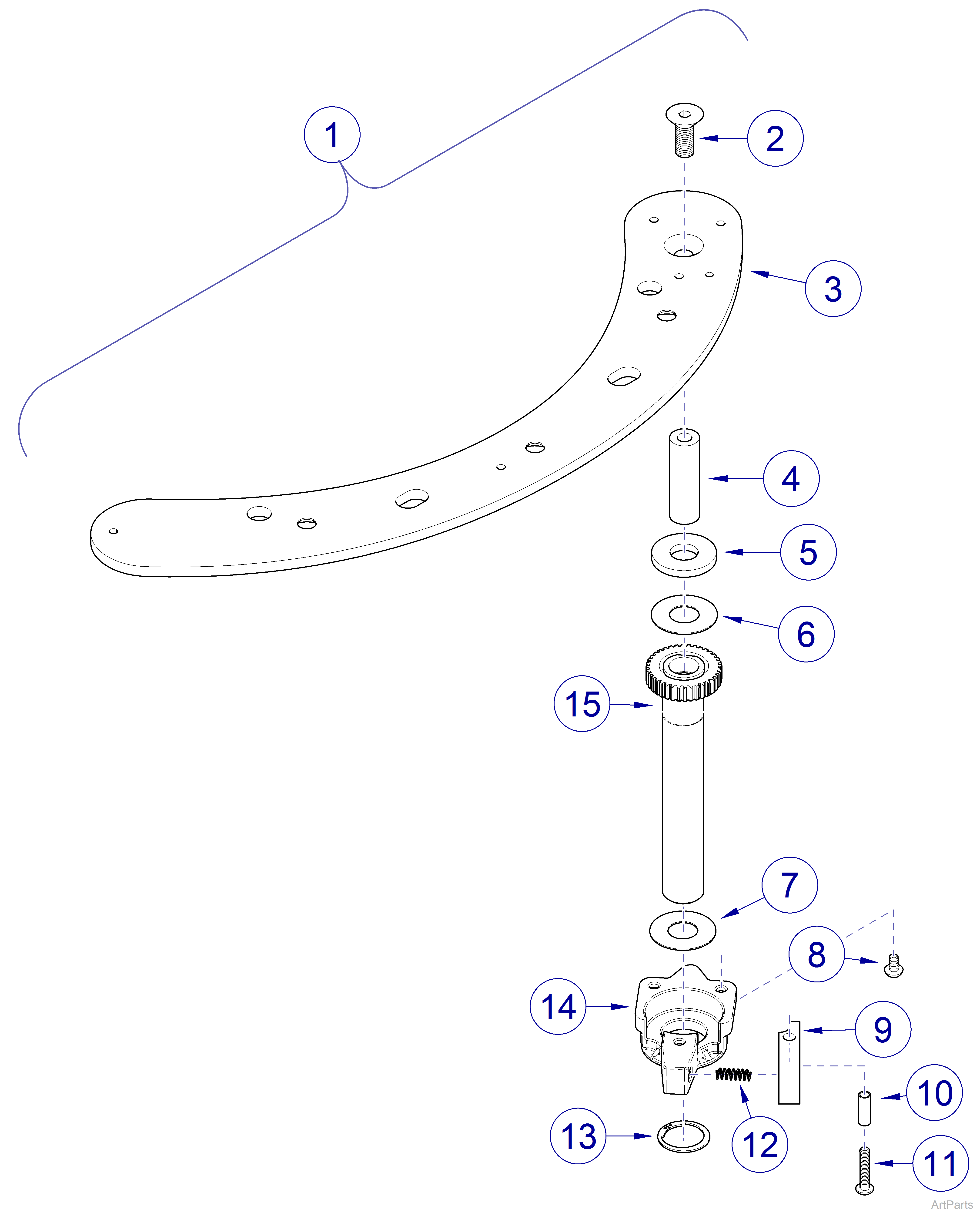 Assistant's Stool Ratchet Assembly