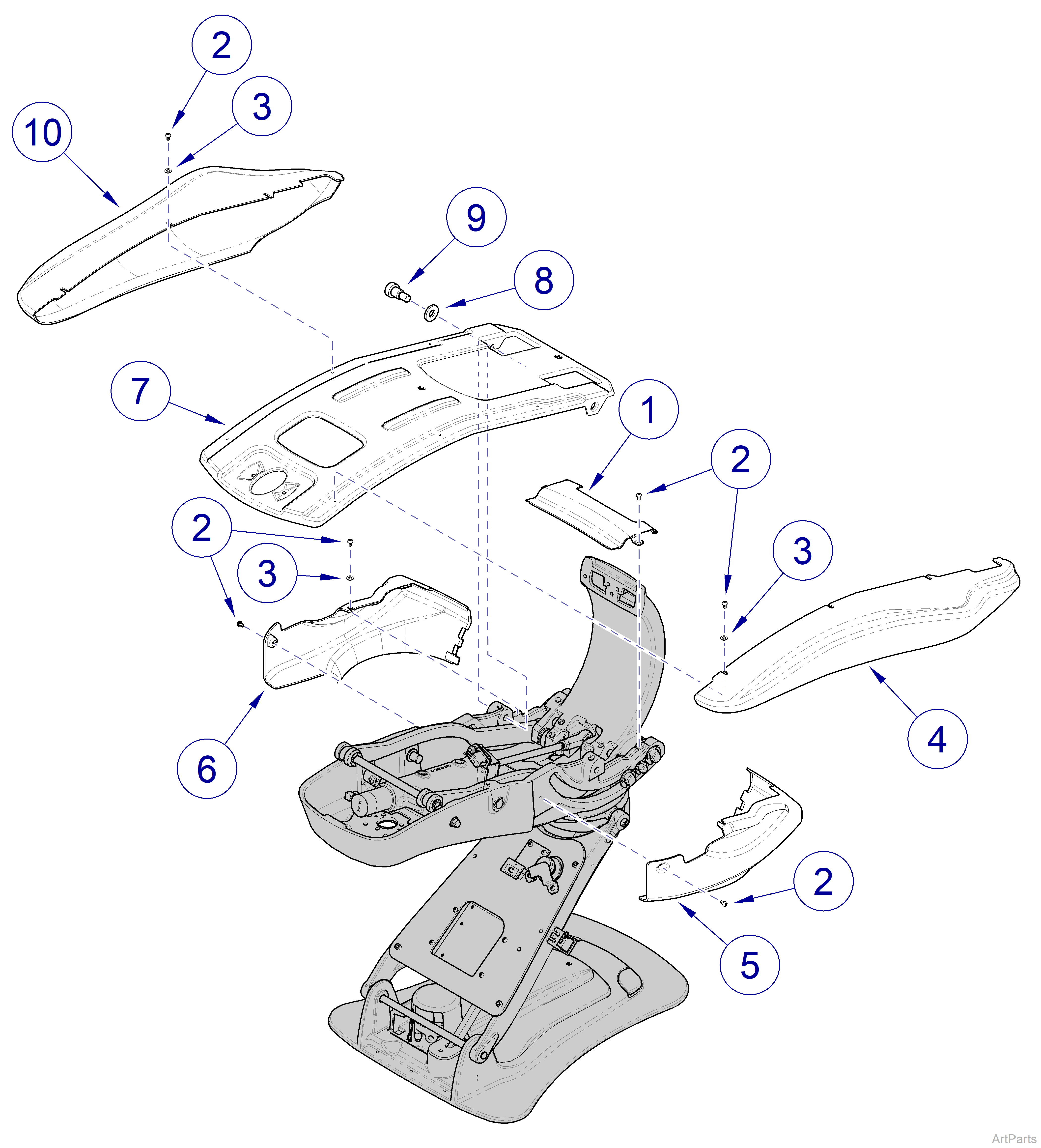 Elevance® Dental Chair Upper Frame Covers and Shrouds