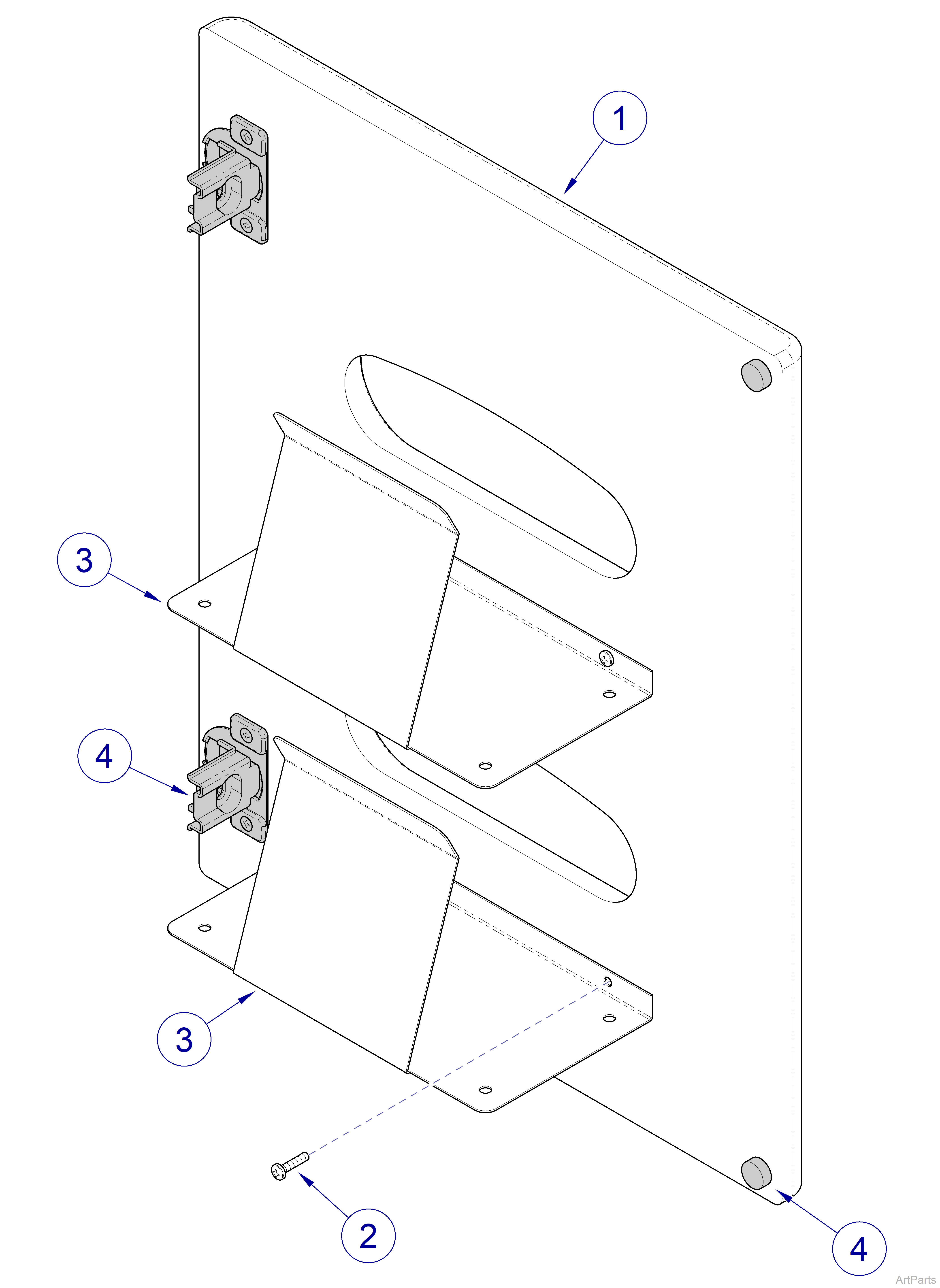 Integra™ Treatment Console Glove Overhead Door Assembly