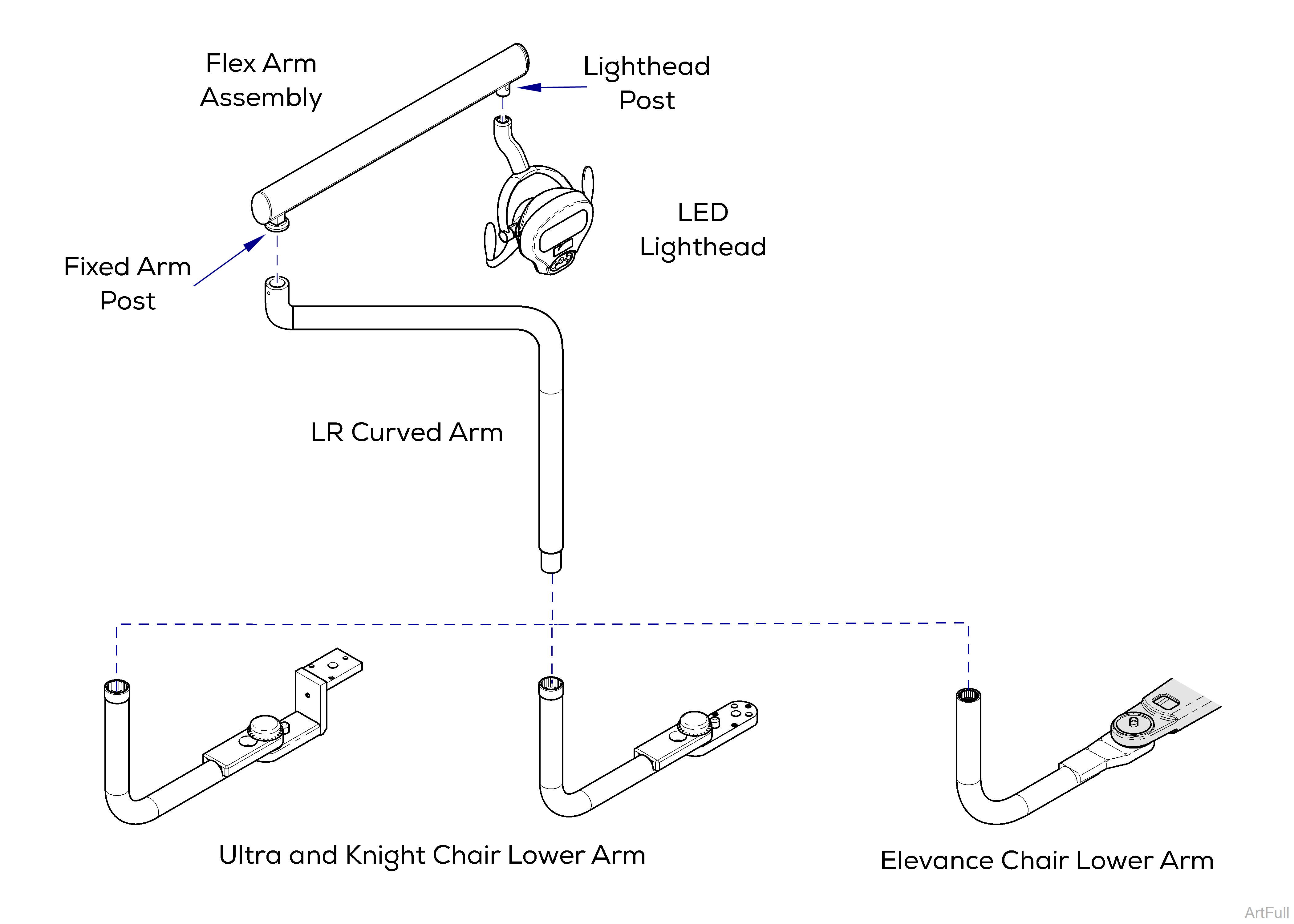 LR Mounted Dental LED Light