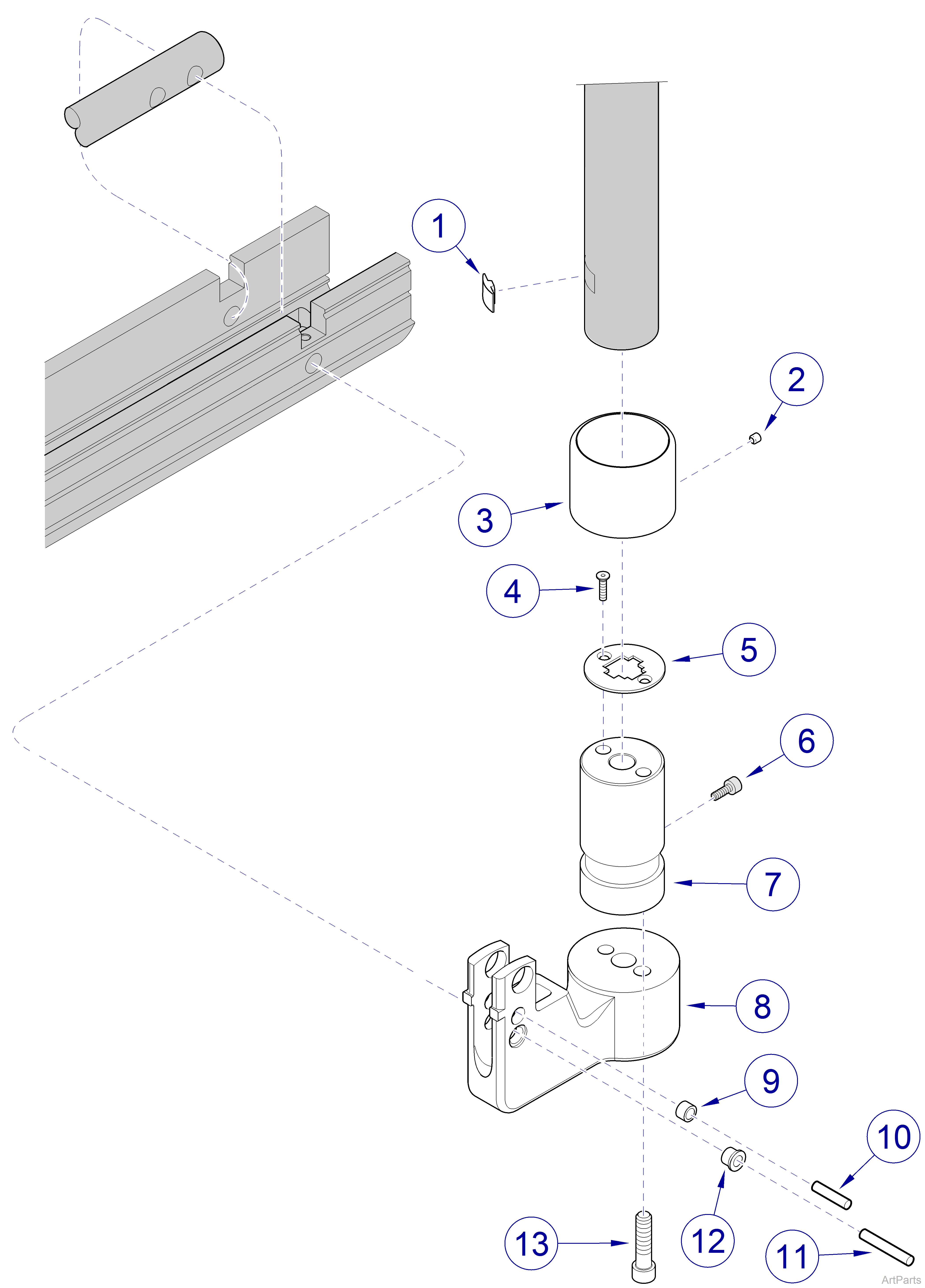 Flex Arm Assembly (029-5508-00) Fixed Arm Post