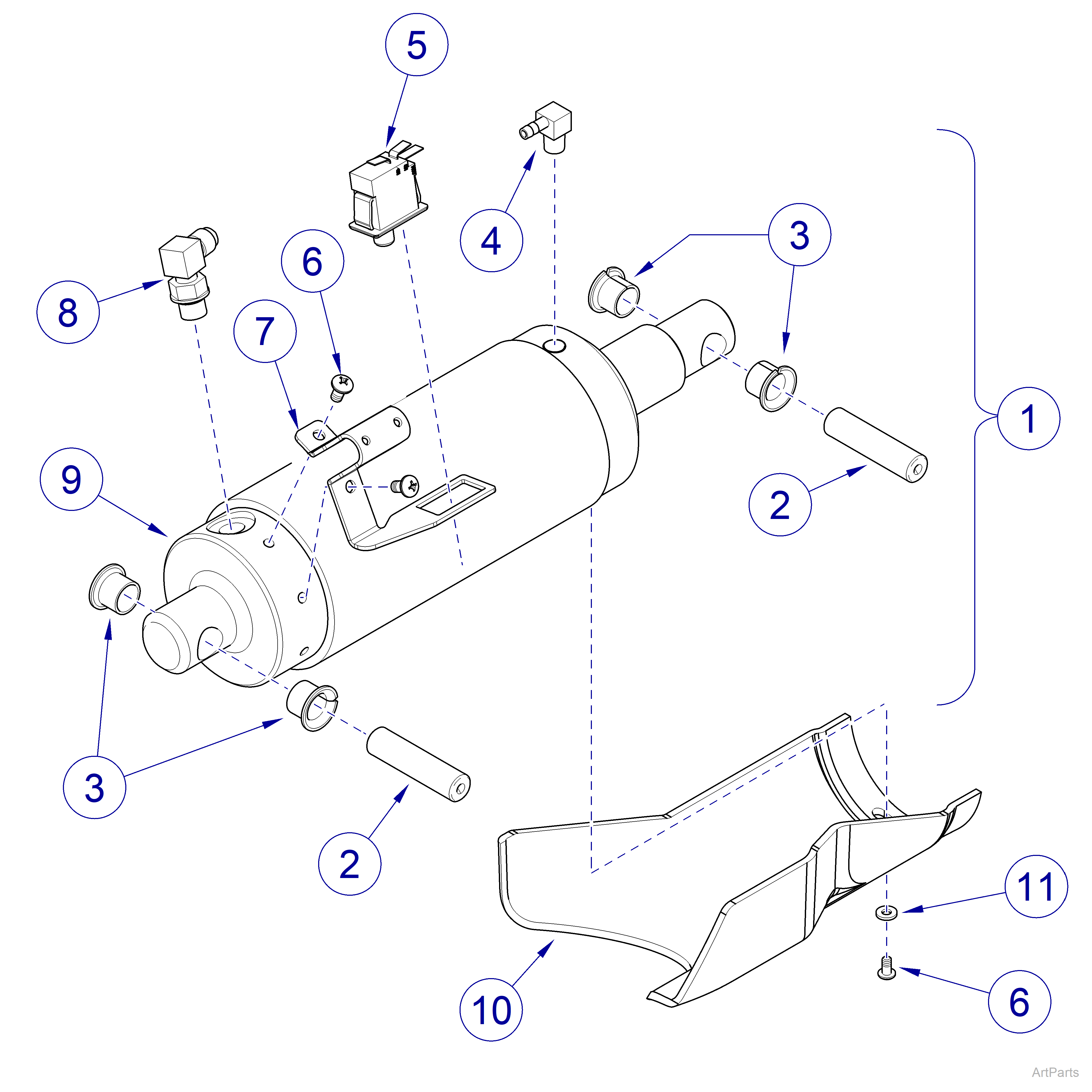 Elevance® Dental Chair Base Cylinder Components