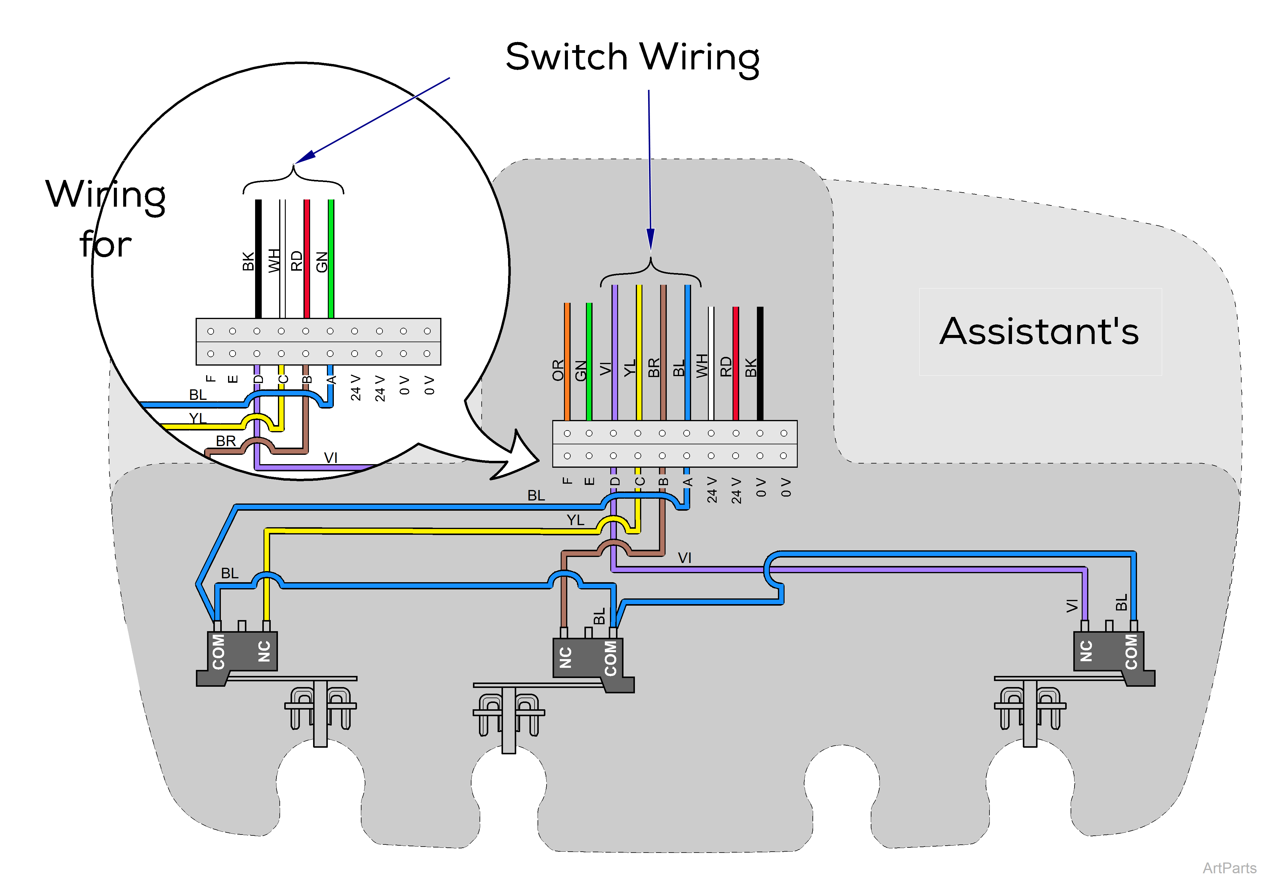 Procenter, Console/LR Mounted on Ultra Chair Wiring Diagram