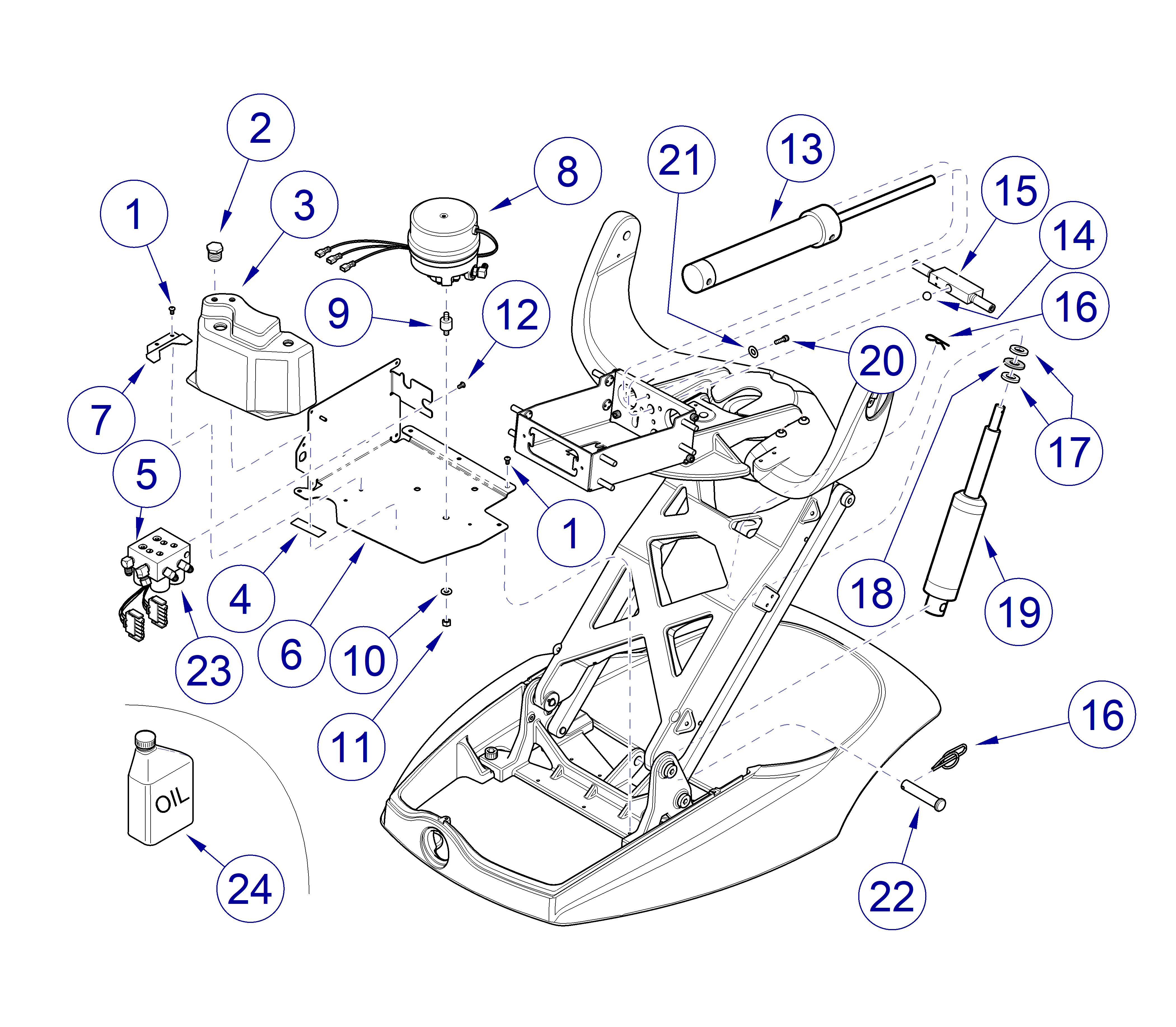 Midmark® Ultra-Series Dental Chair Hydraulic Components