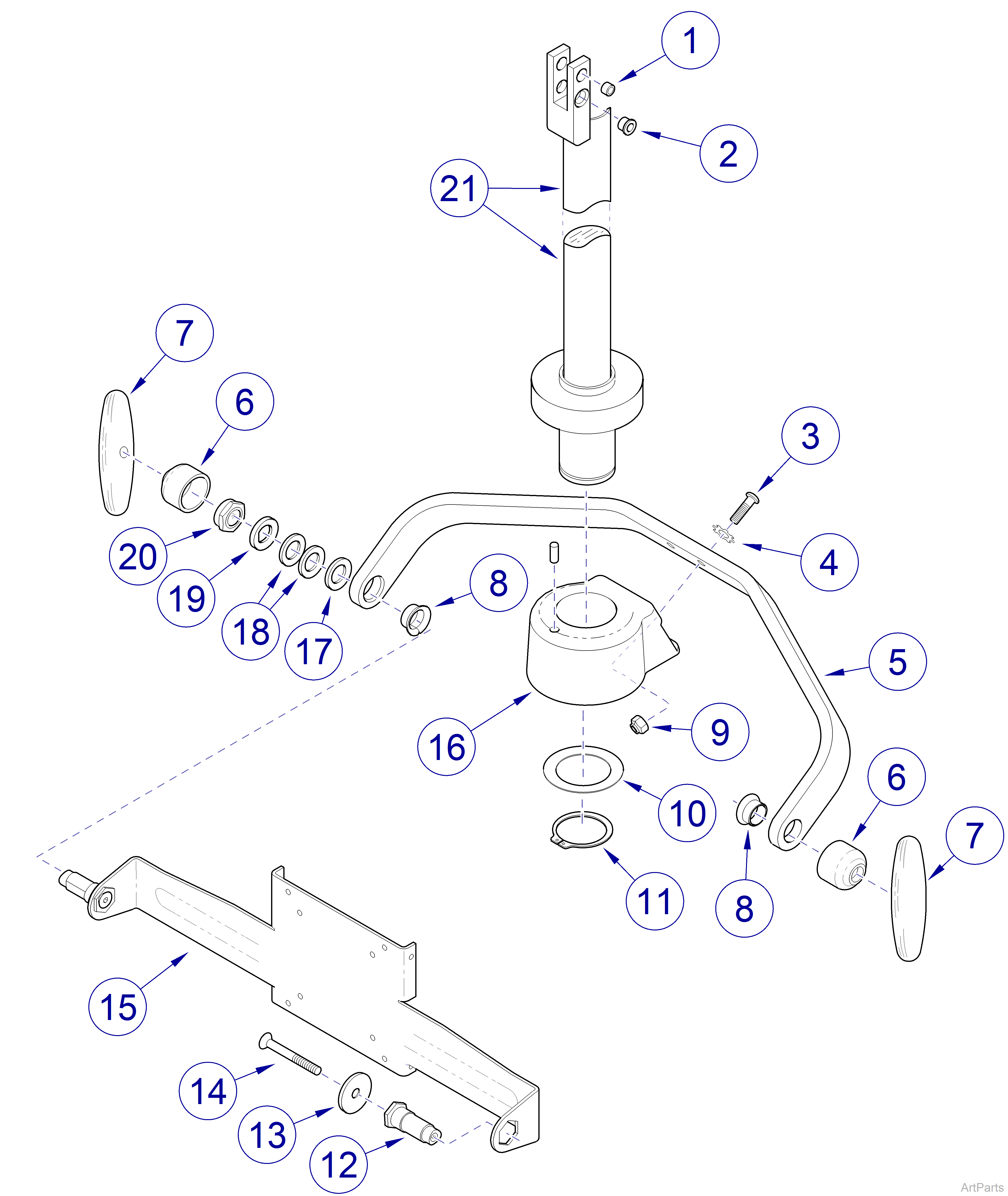 Flex Arm / Monitor Mount (029-4739-0x) Monitor Mount for 17” Monitor