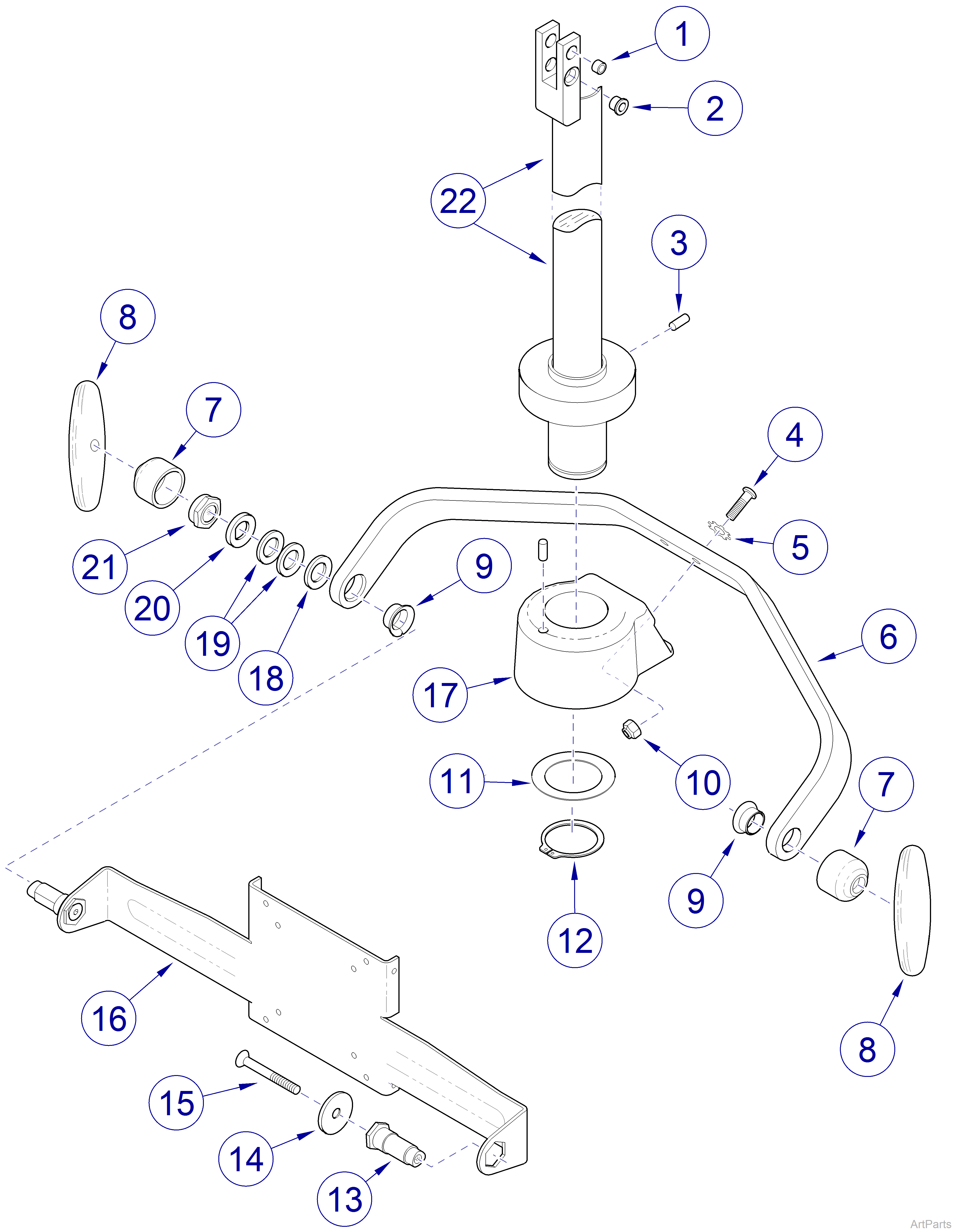 Flex Arm / Monitor Mount (029-4739-0x) Monitor Mount for 17” Monitor