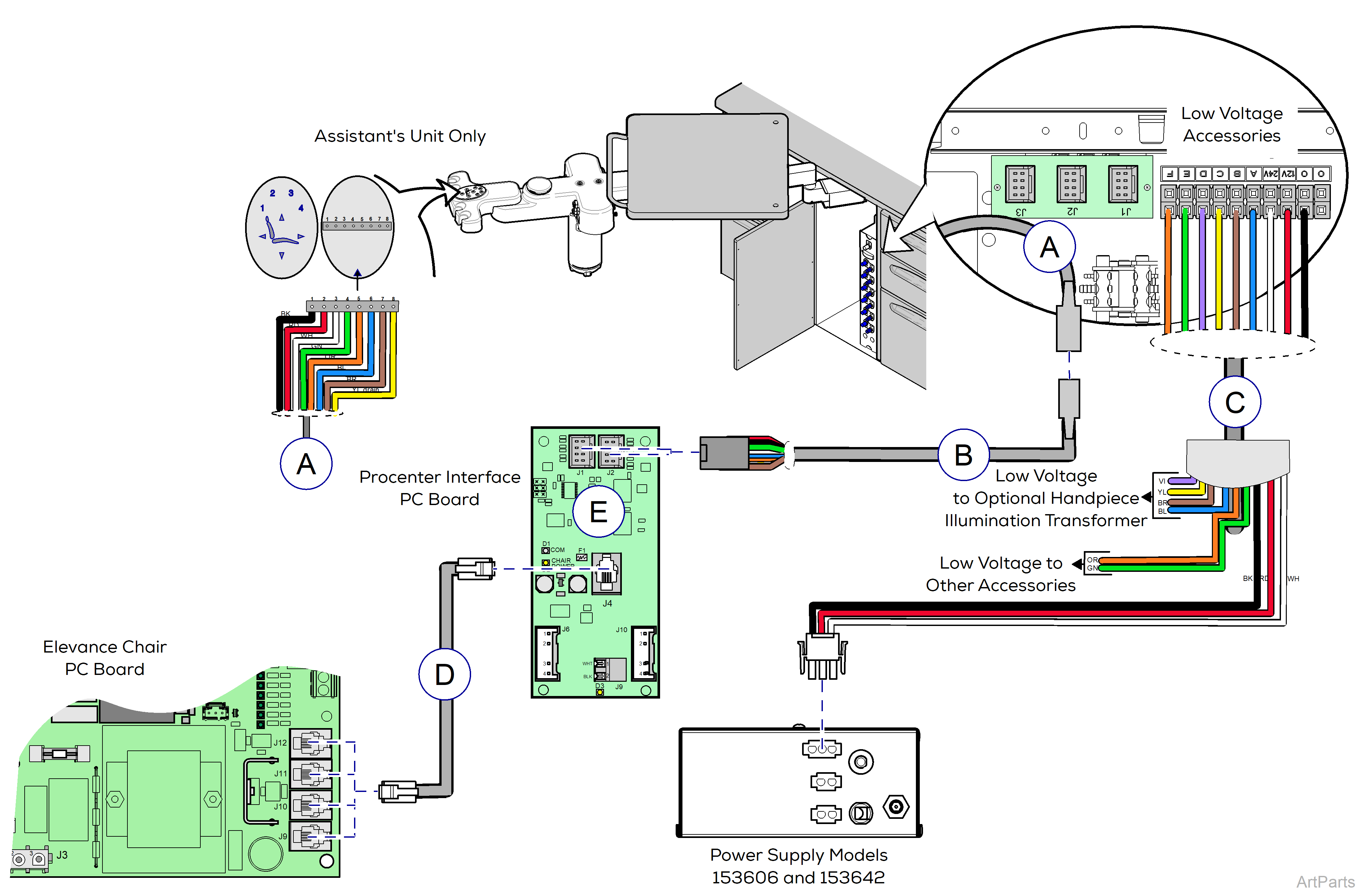 Procenter, 12:00/FTC Mounted Wiring Diagram