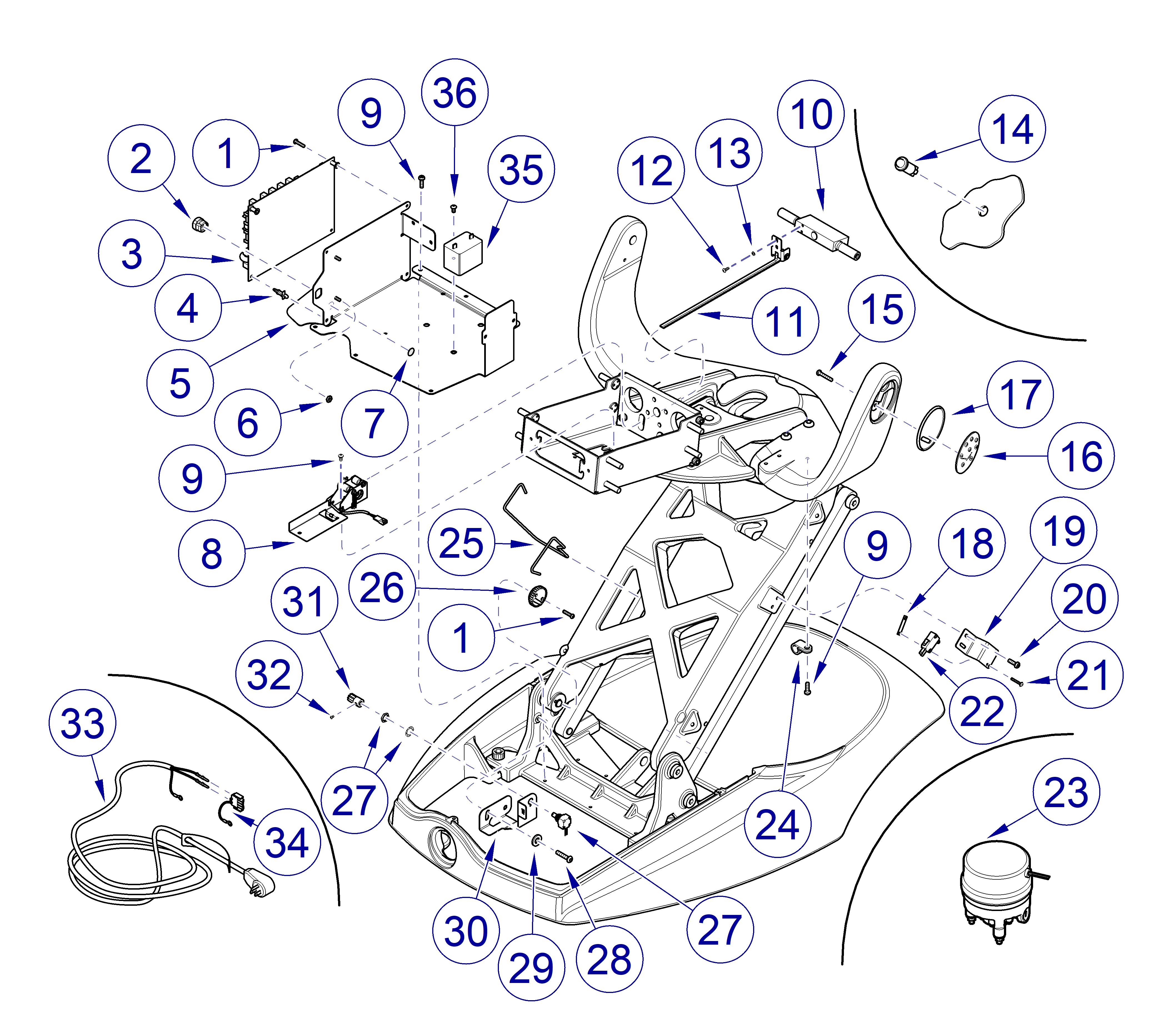 Midmark® Ultra-Series Dental Chair Electrical Components