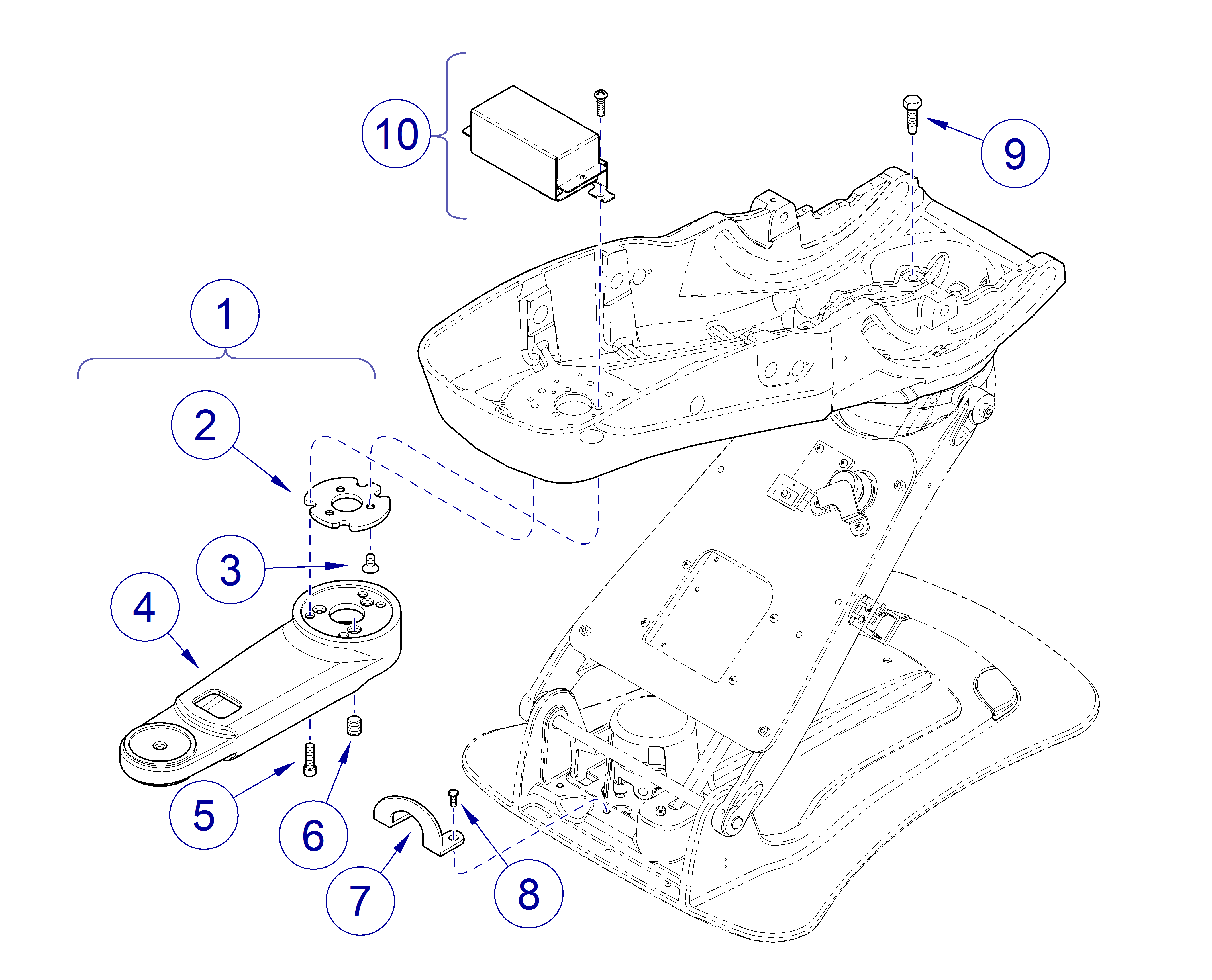 Elevance® Dental Chair LR Mounting Components