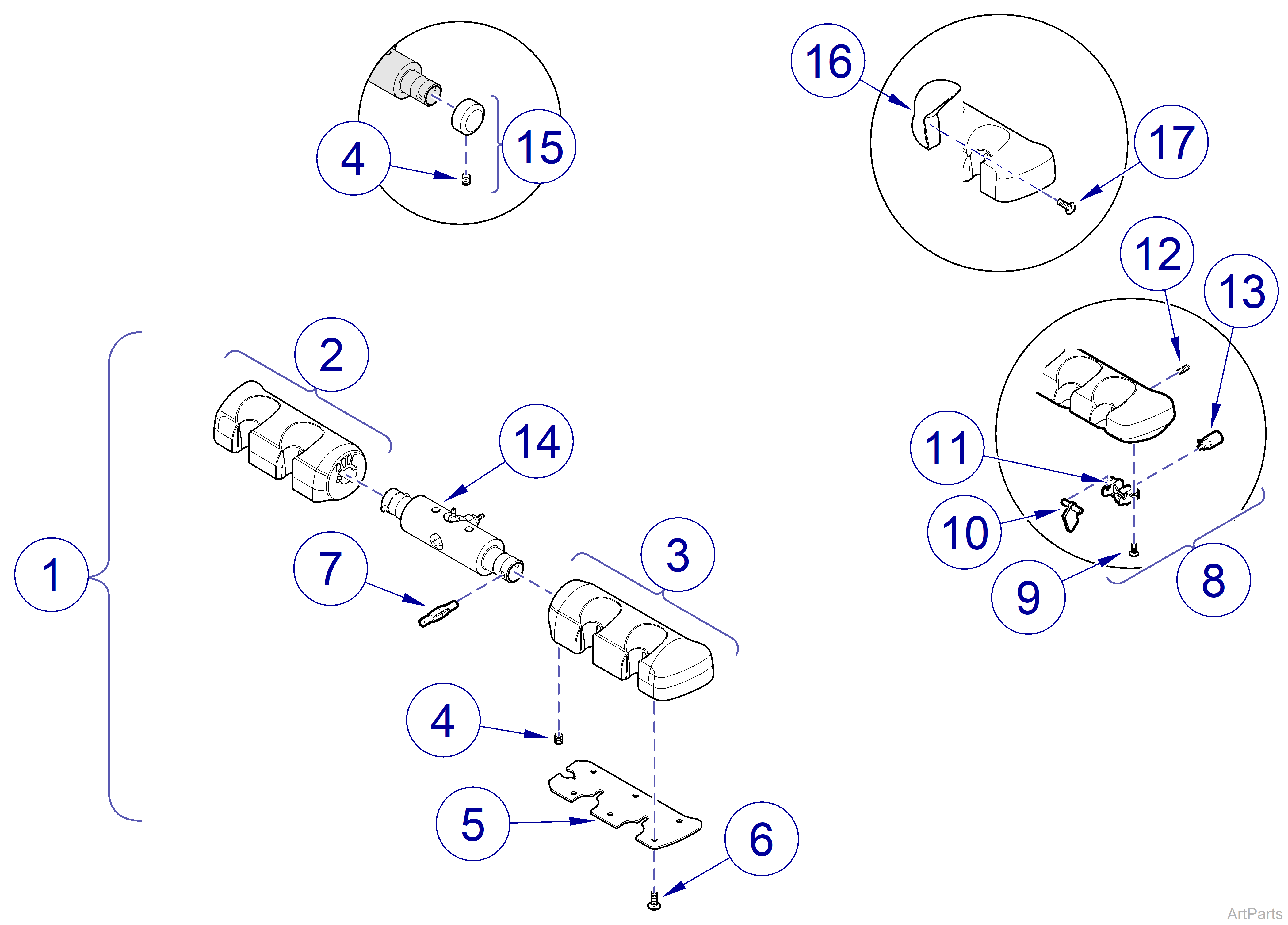 Procenter Delivery Unit Assembly (029-2448-01) Instrument Holder (4-Position)