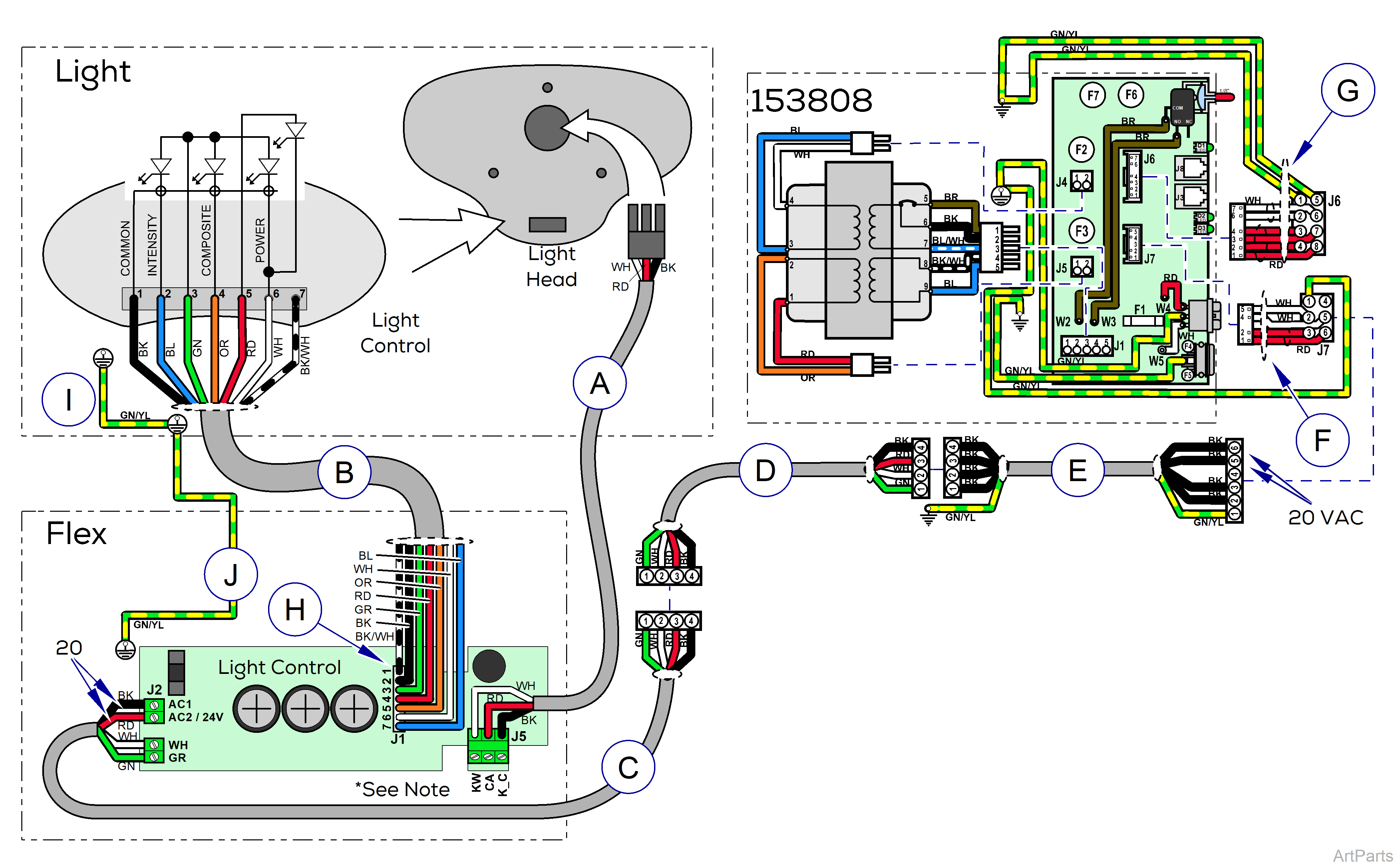 Midmark® Dental LED Light Wiring Diagram