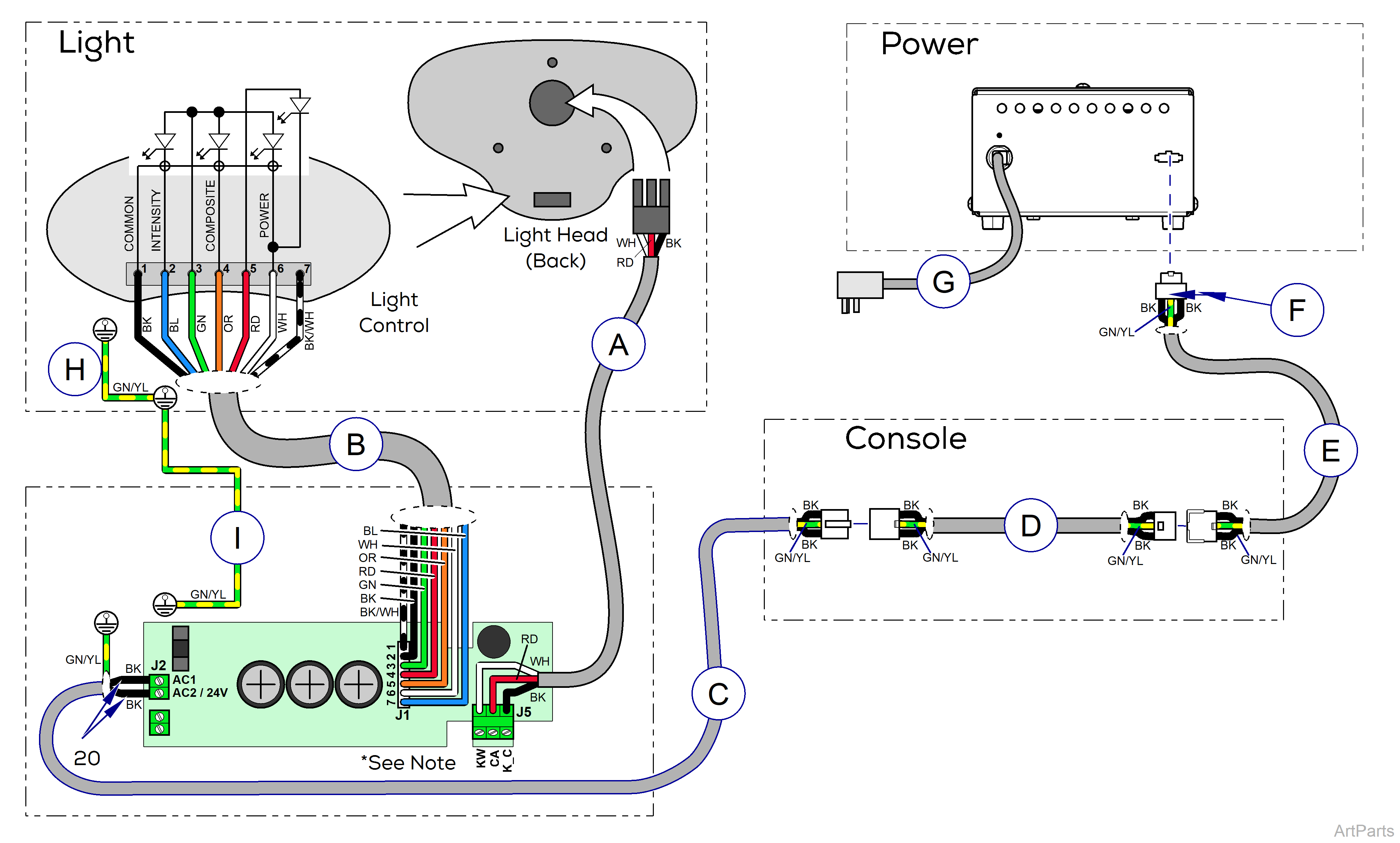 Midmark® Dental LED Light Wiring Diagram