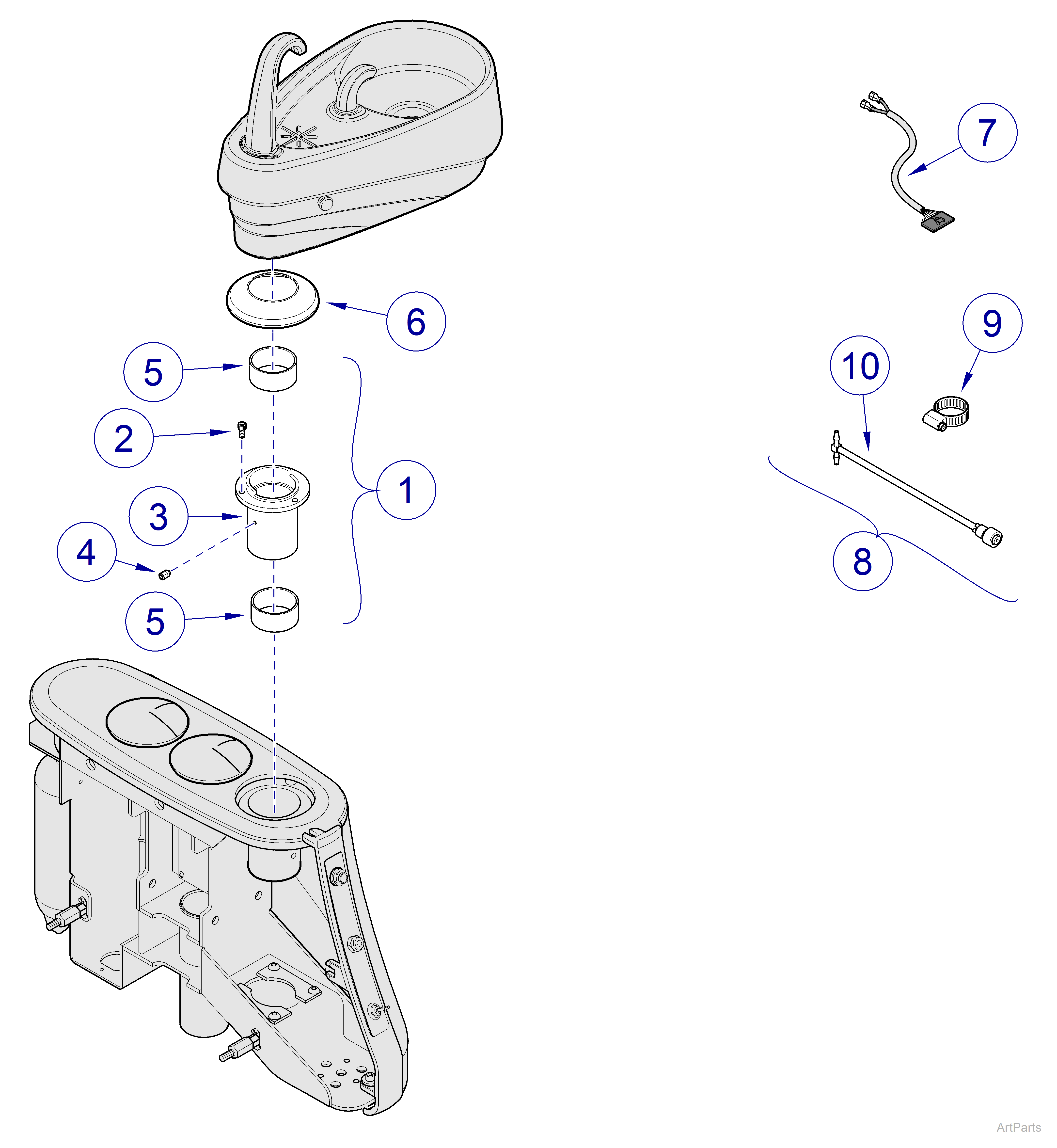 Procenter Cuspidor Console Bearings