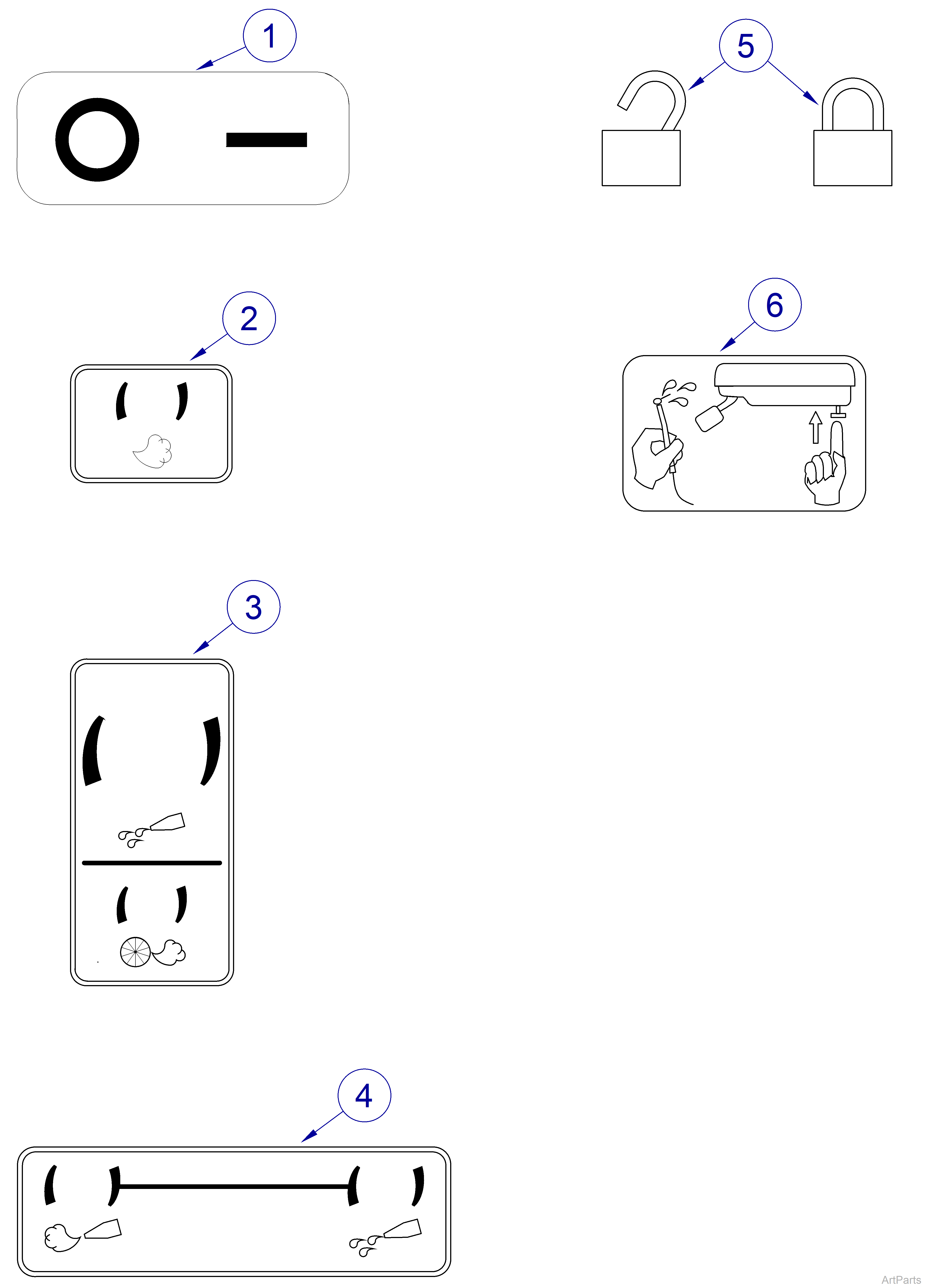 Delivery Control Knob Labels